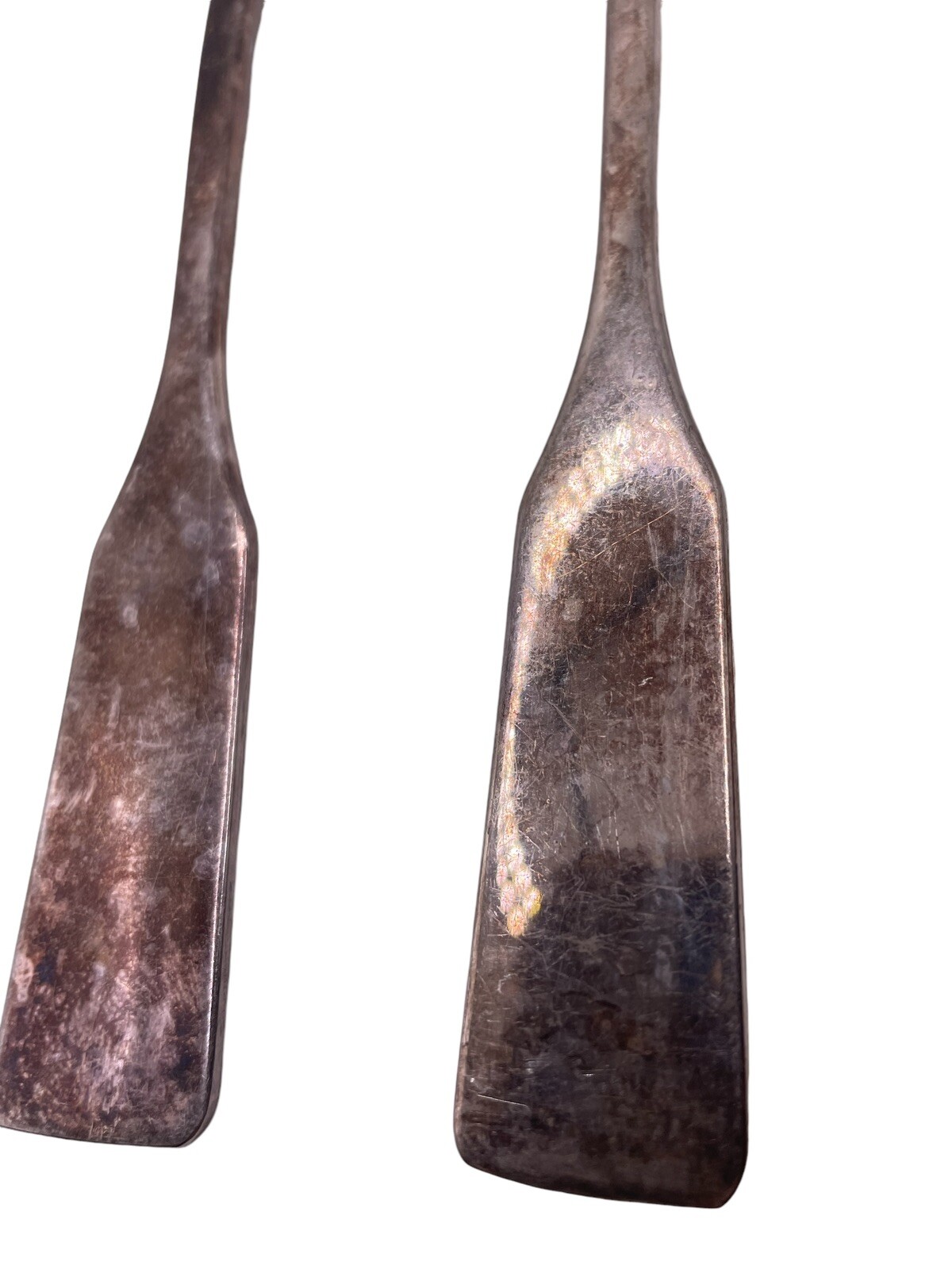 Vintage Silver Plated Salad/Serving Fork & Spoon Set England Mk Znk4
