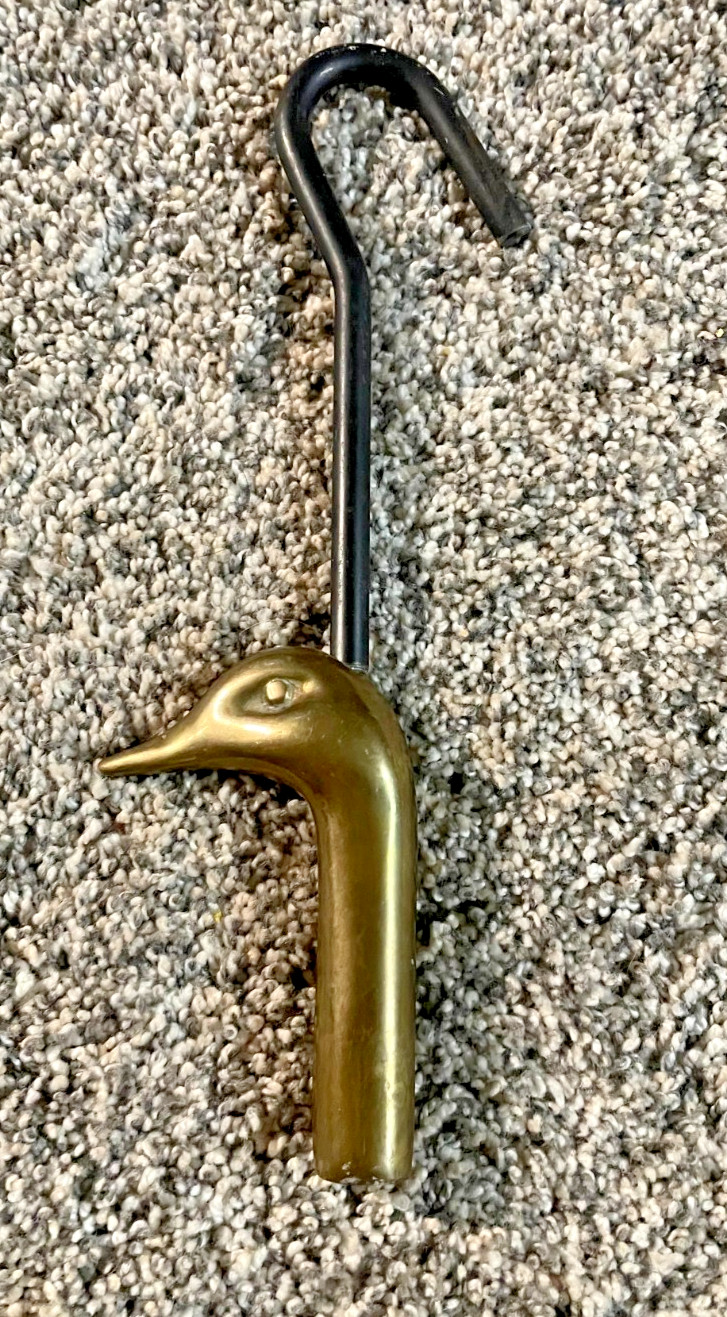 Brass Duck Head Flue Damper Pull Hook 9″ Custom decor inc