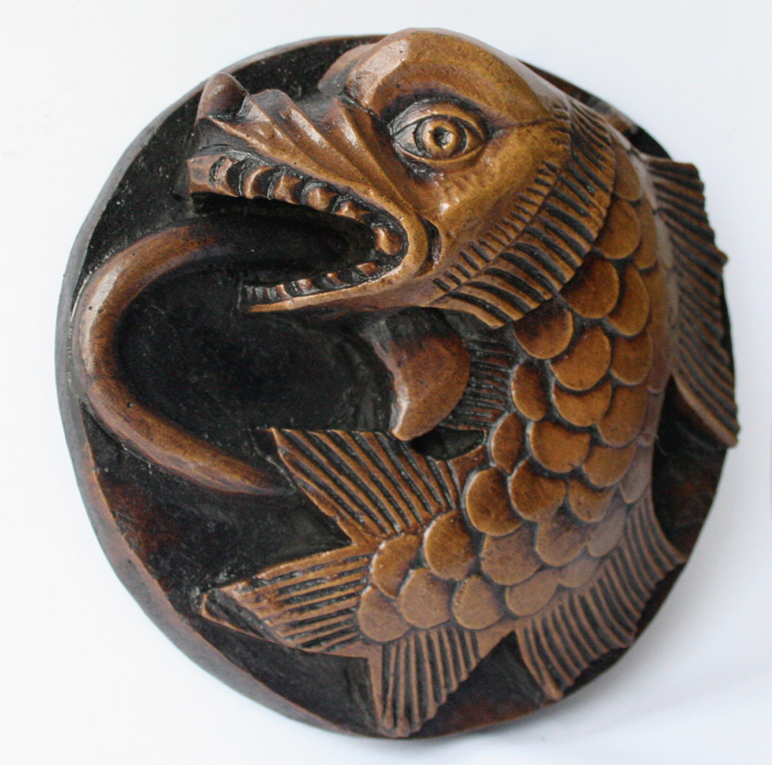 Dolphin Medieval Reproduction Church Carving Sea Monster Nautical Ornament Gift