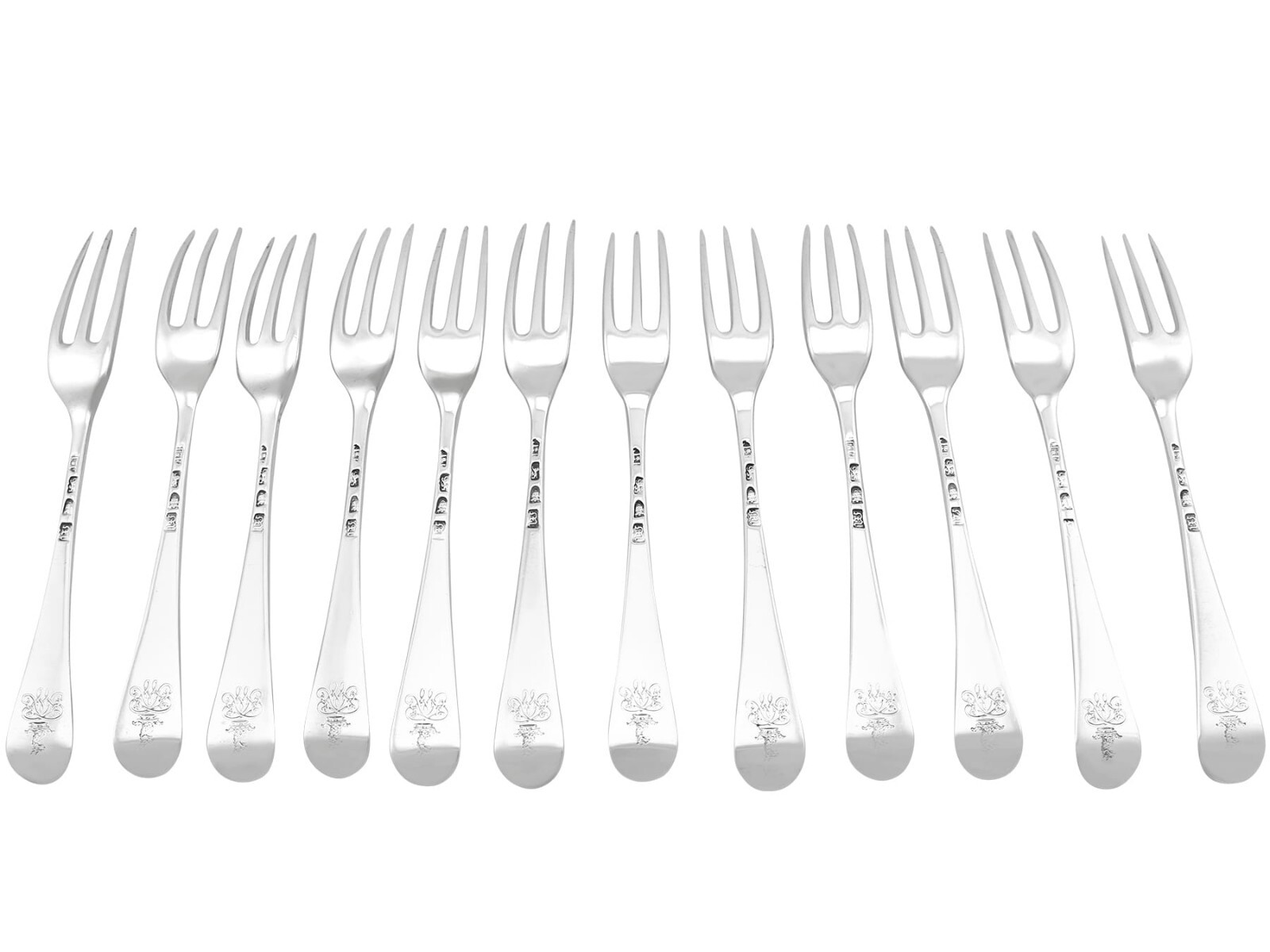 Sterling Silver Hanoverian Pattern Table Forks Antique George III (1767)