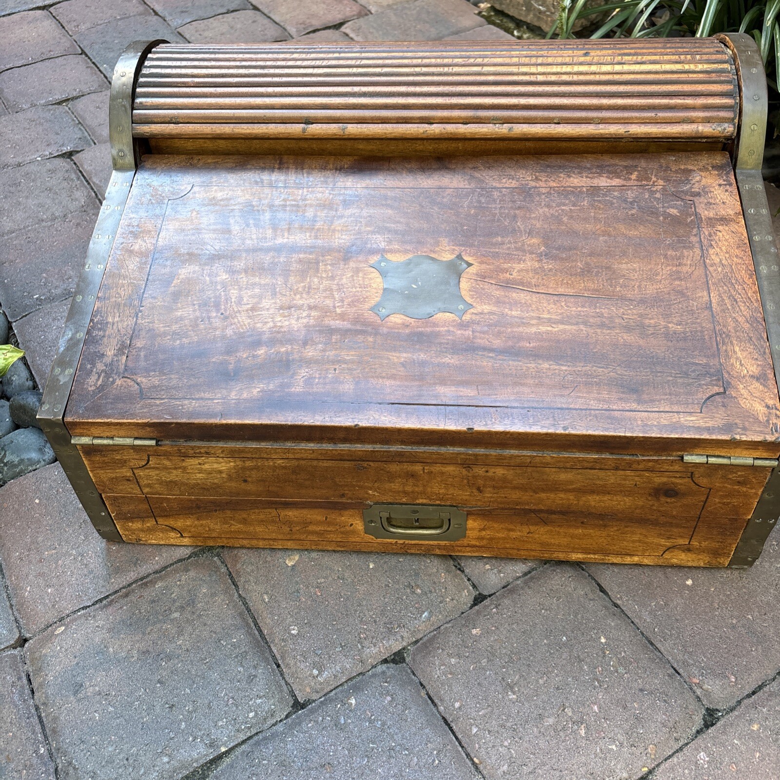 ANTIQUE CHINESE CAMPHOR WRITING DESK. See Pictures