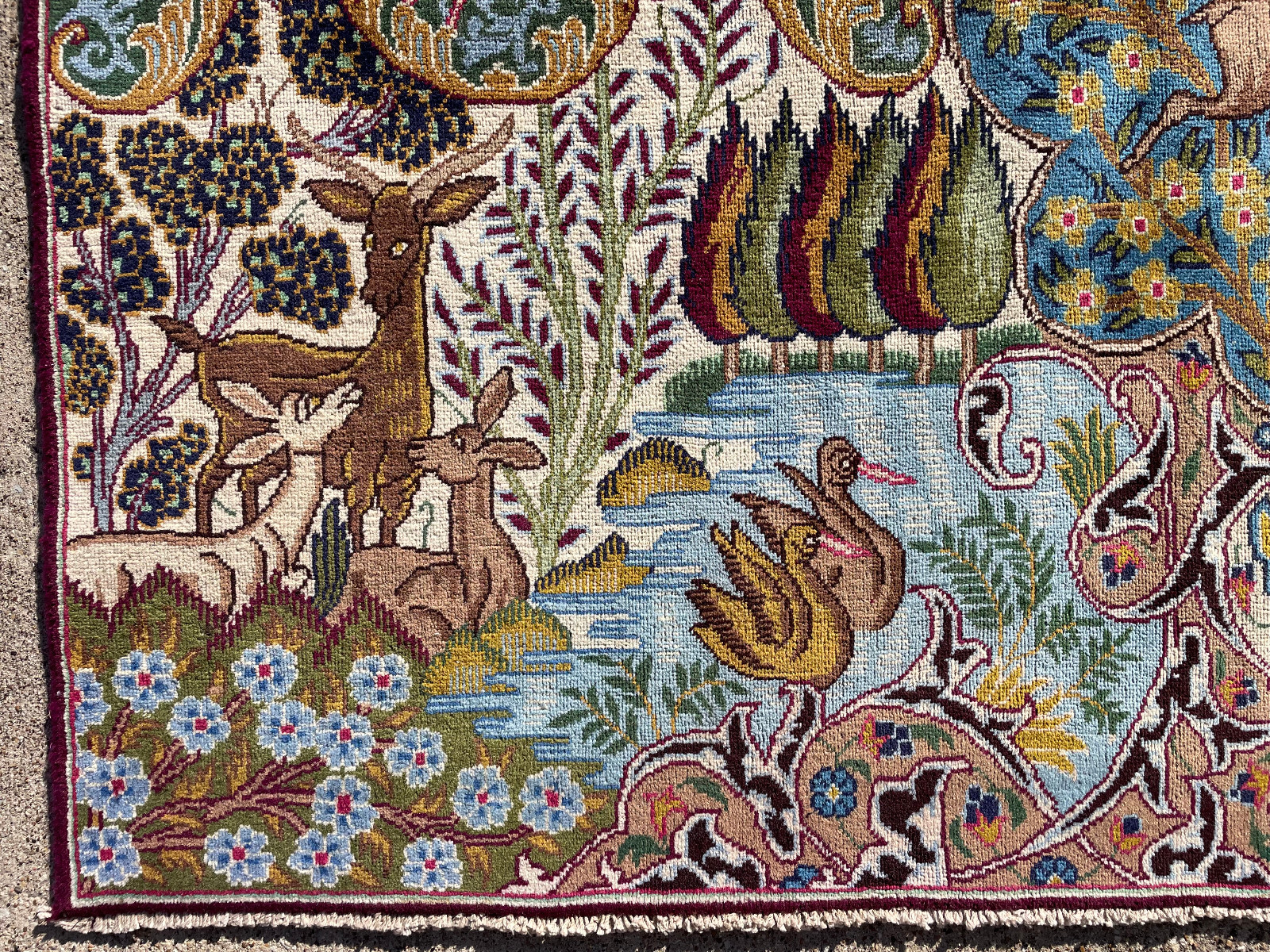 VINTAGE ORIENTAL RUG 10×13 HANDKNOTTED colorful handmade handwoven ANTIQUE 10×14