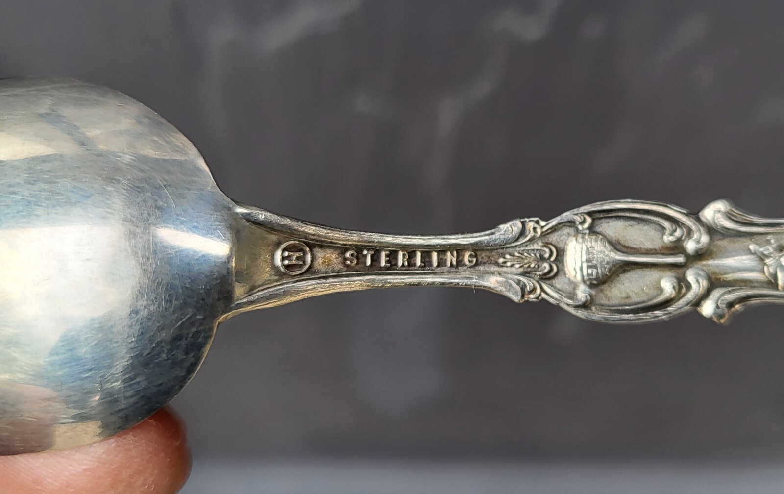 Prospector Mining Cowboy Steer Sterling Silver Souvenir Spoon Denver Colorado