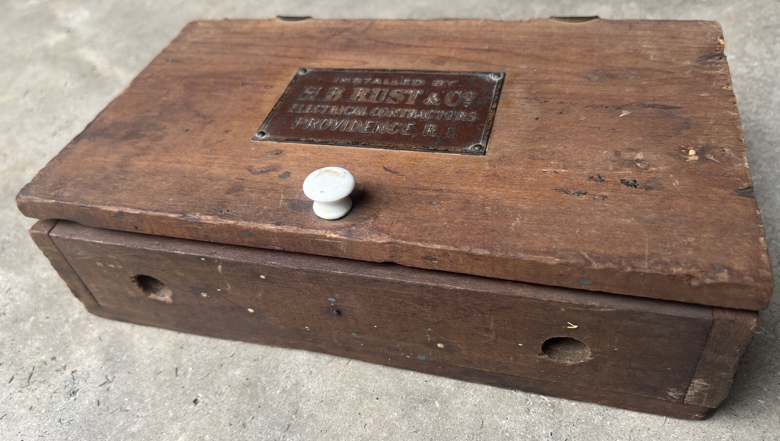 H. B. Rust Co. Electrical Contractors Providence R.I., Historical Rare 11x7x3