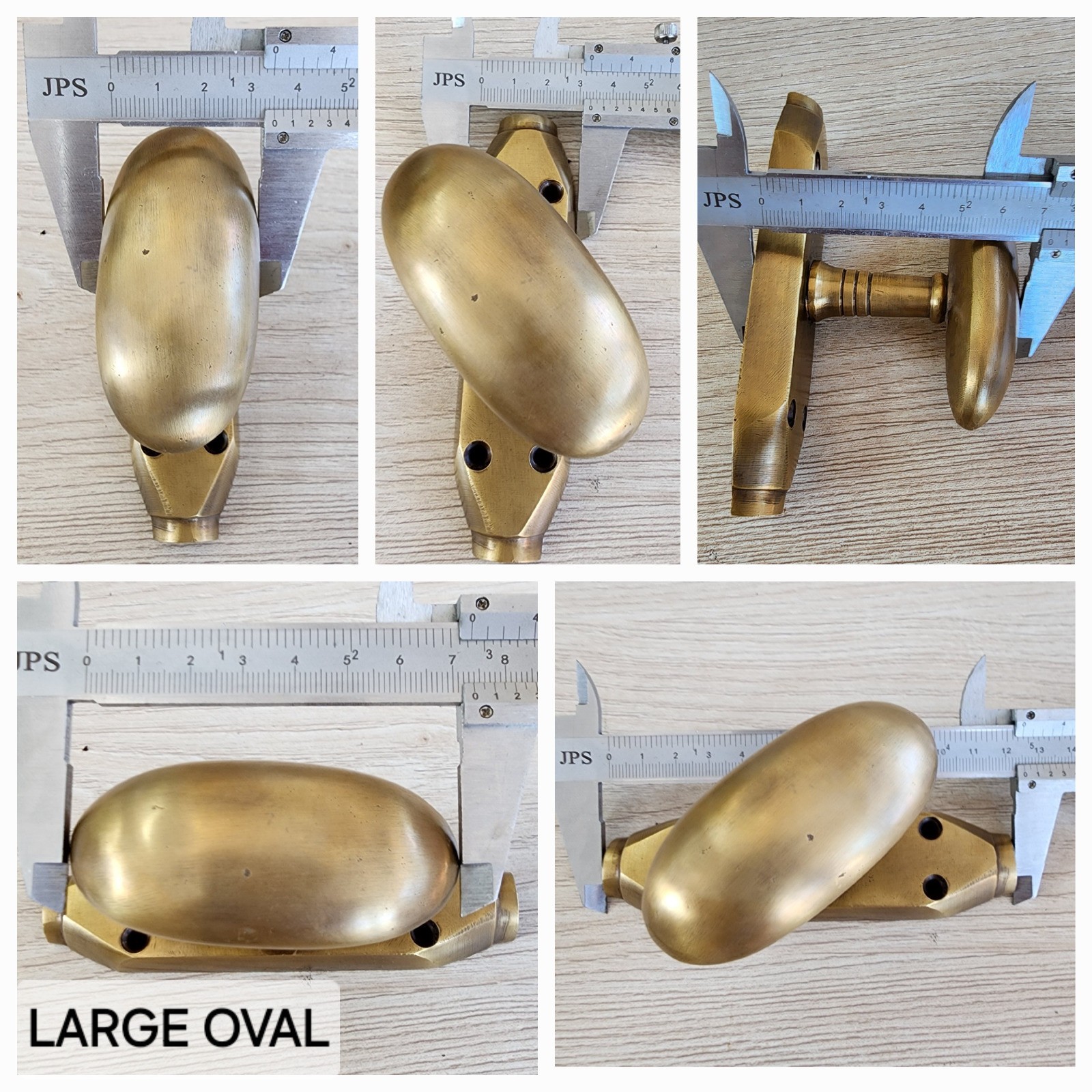 110″ inch LARGE oval knob CREMONE solid brass Heavy slide Bolt espagnolet 280 cm