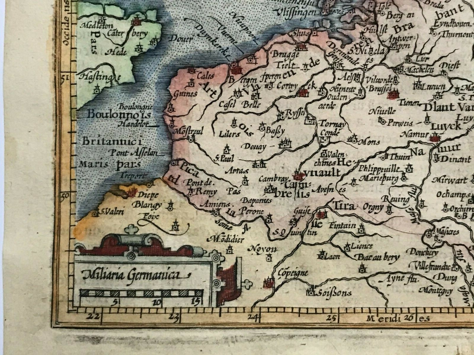 NETHERLANDS 1613 GERARD MERCATOR / JODOCUS HONDIUS ATLAS MINOR NICE ANTIQUE MAP