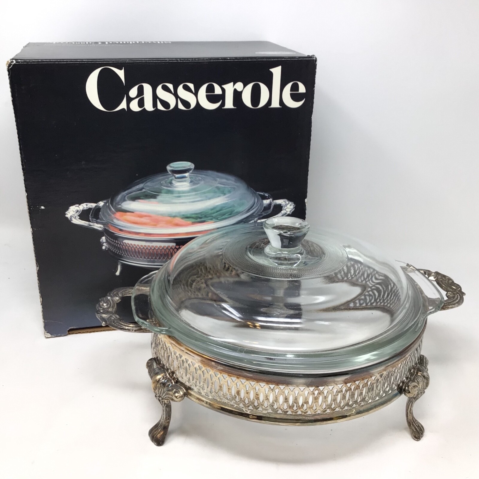 Leonard Silverplated Casserole Dish No. 551 A Towle Silver Co USA original box
