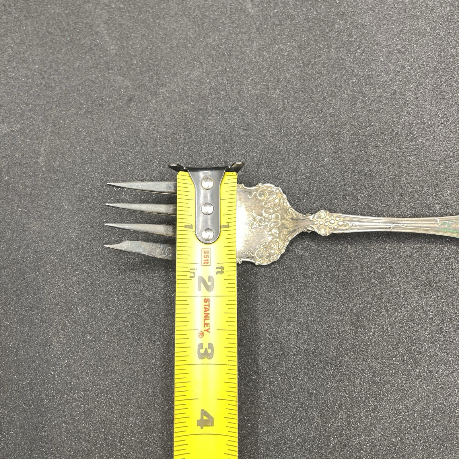 VTG Atq 1847 Rogers Bros. Silverplate Serving Meat Fork Patina Tarnished