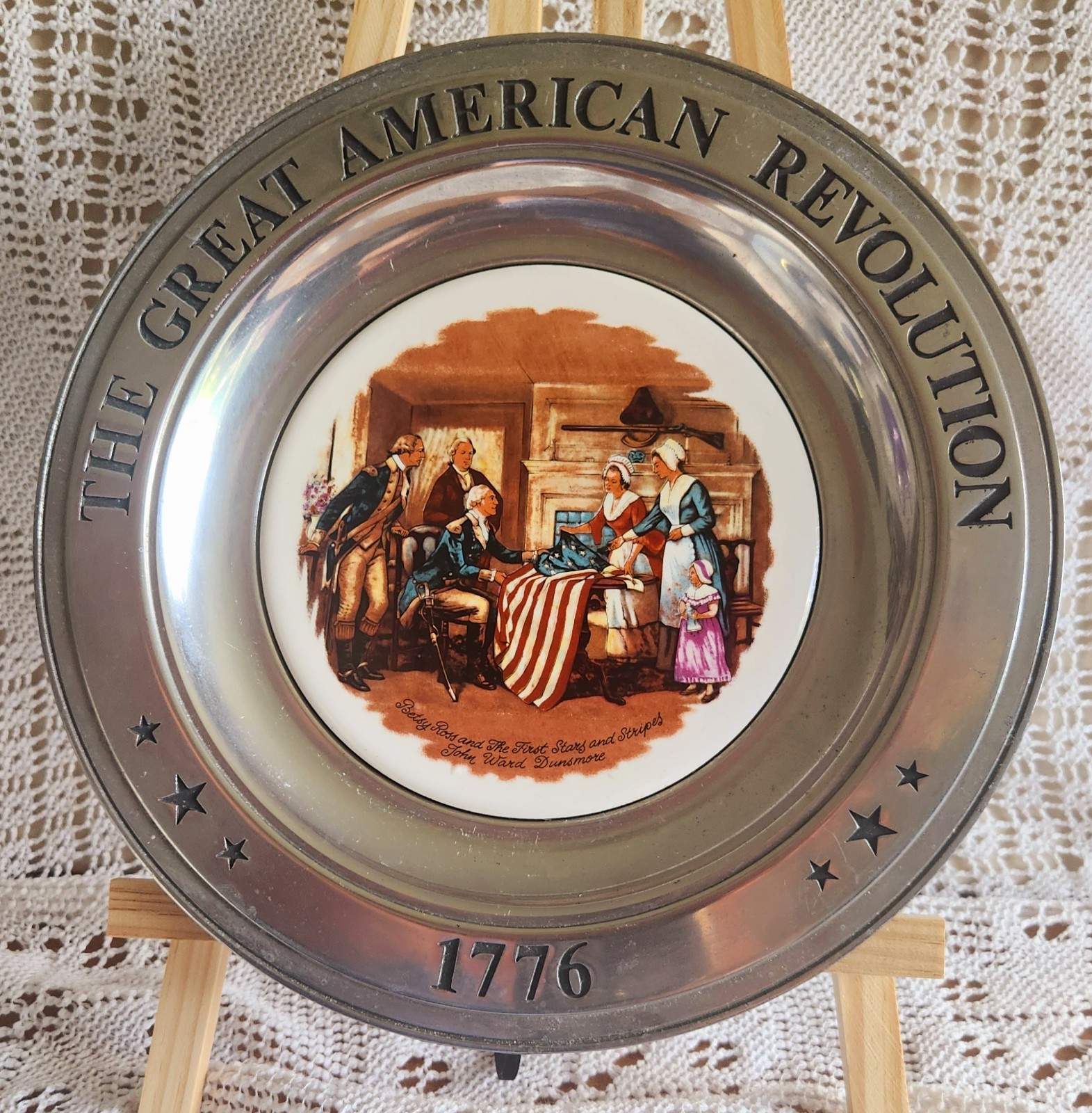 Betty Ross, Stars And Stripes Collector’s Plate, American Revolution, July 4th
