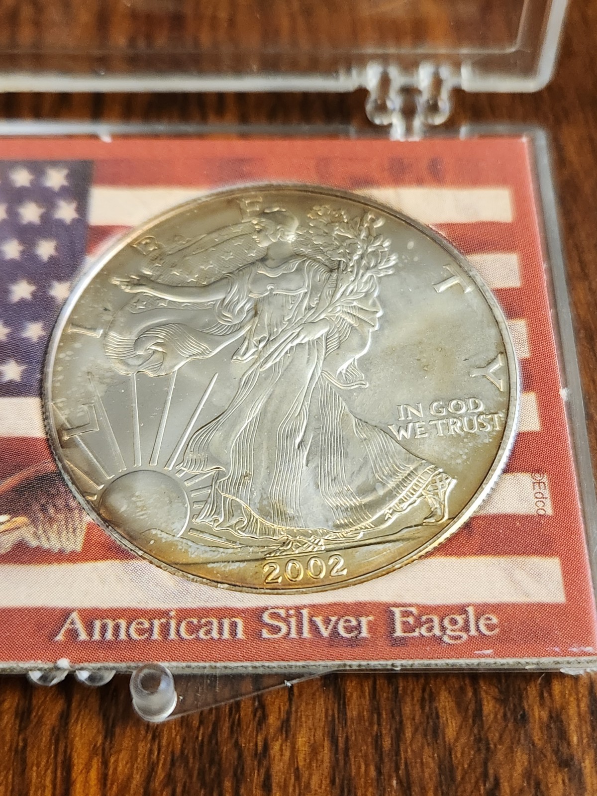 Nice 2002 $1 American Silver Eagle 1 oz Uncirculated Patina Loose