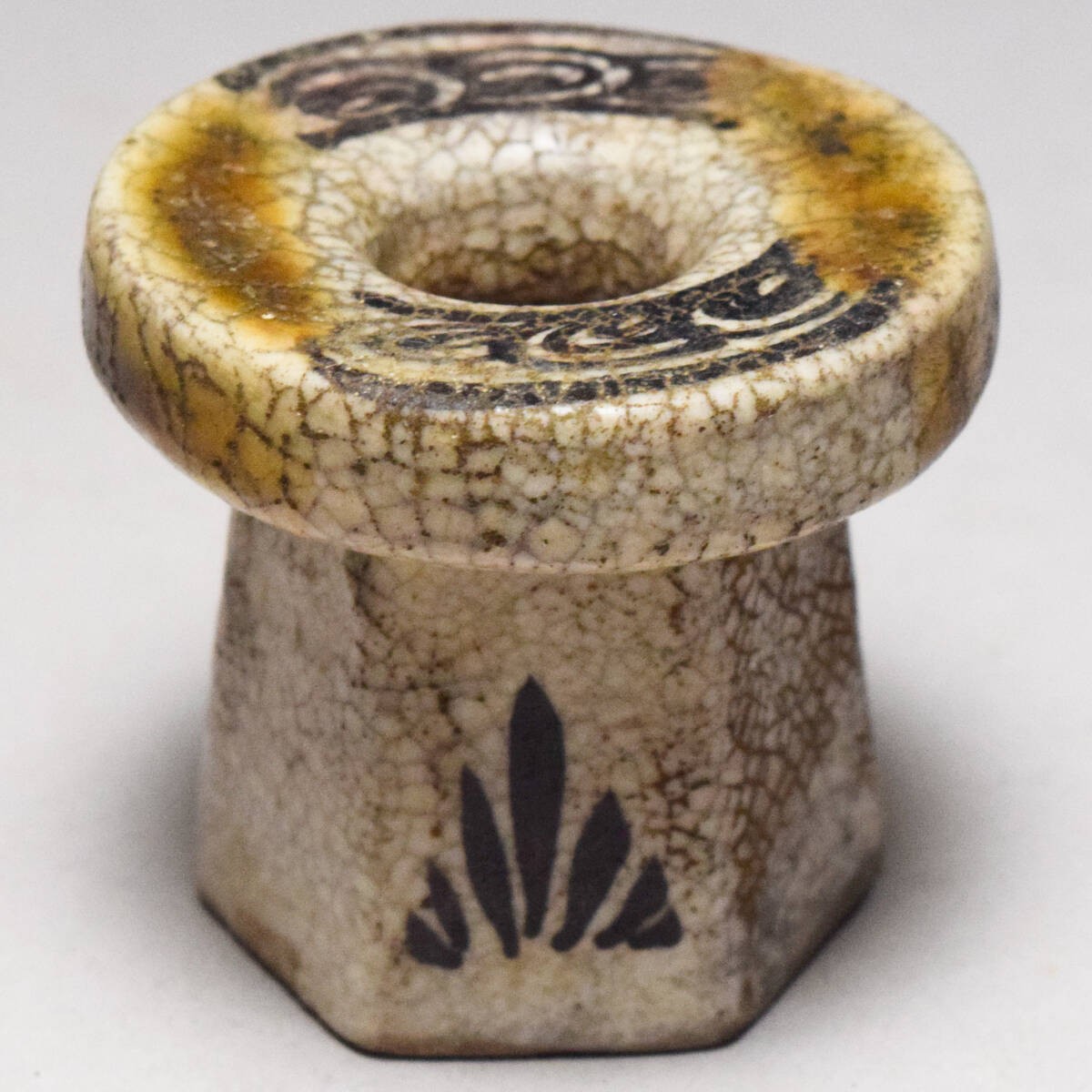 Japanese Antique Oribe Ware Dai Futaoki-FO240