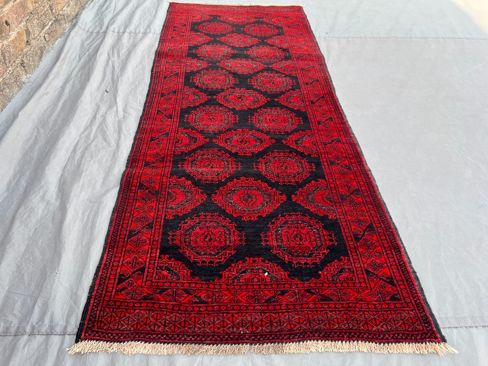 75 X 192cm Vintage Stunning Natural Vegetable Dye Sarouq Turkman Hallway Runner