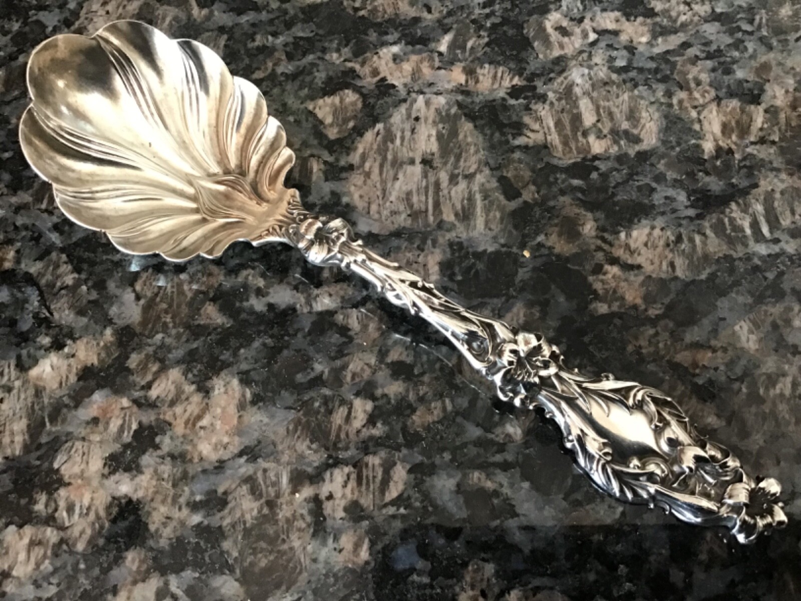 Lily by Whiting Div. of Gorham Sterling Silver Berry Spoon *No Monogram* 35.3g