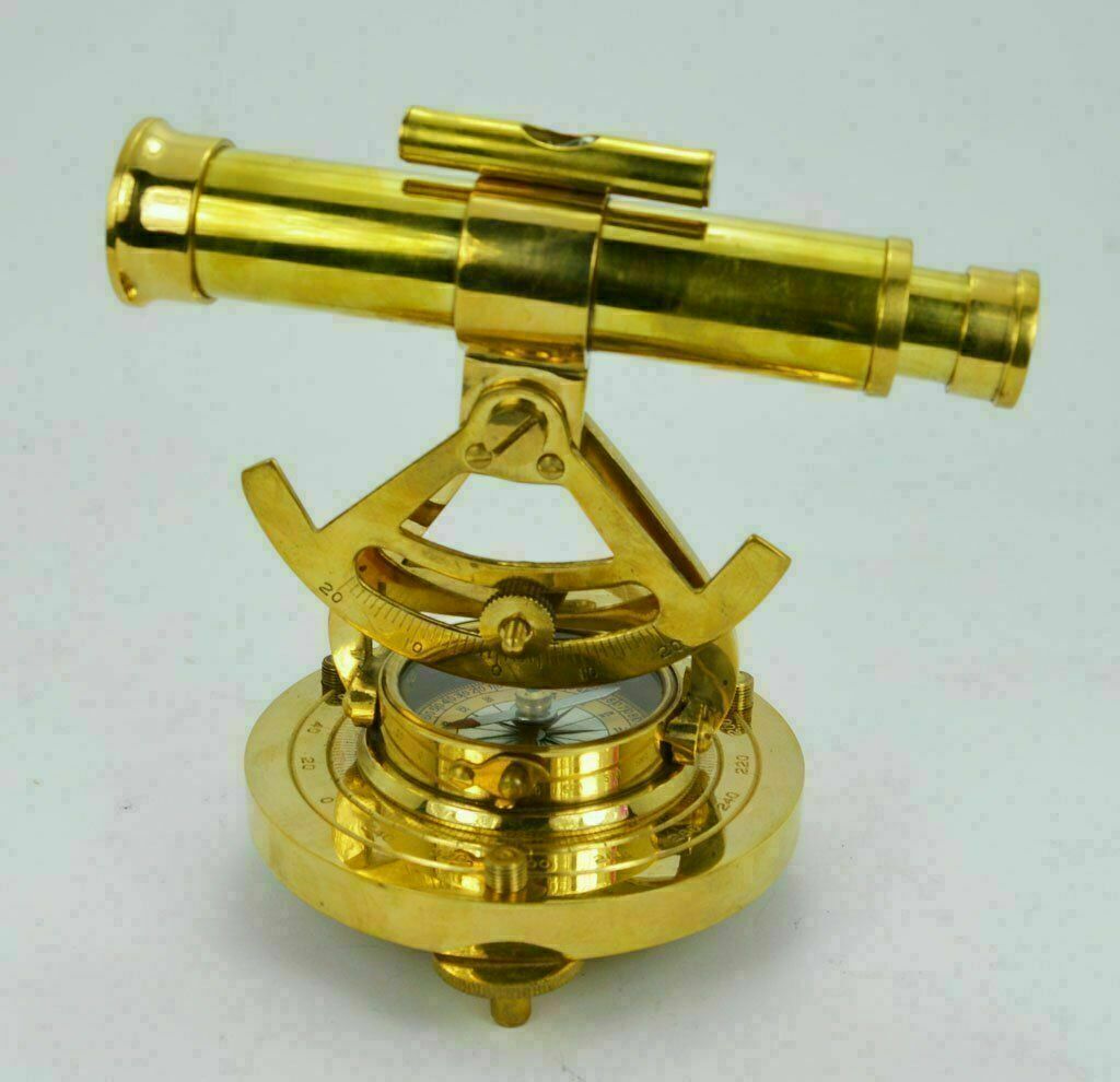 Nautical Collectibles Desktop Brass Telescope Decor Alidade handmade solid brass