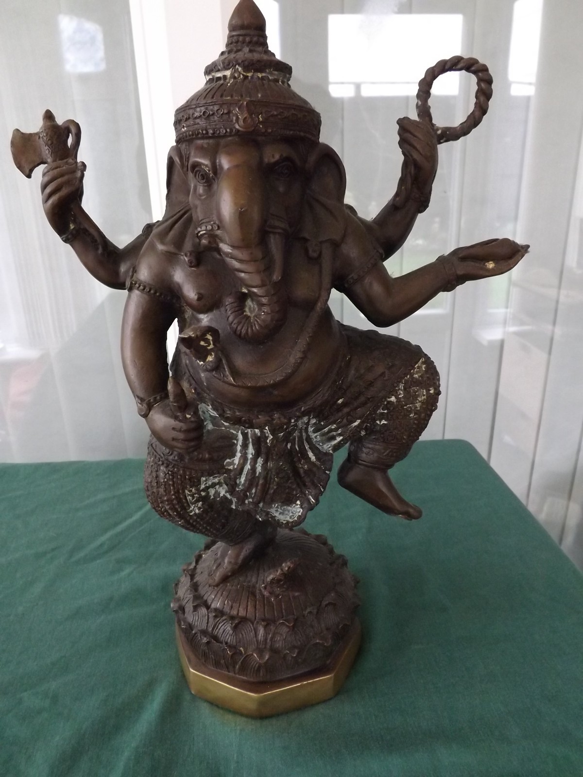 Antique, 19th-century, South Indian, Bronze, Lord Ganesh Circa 1880 4.6 kilo