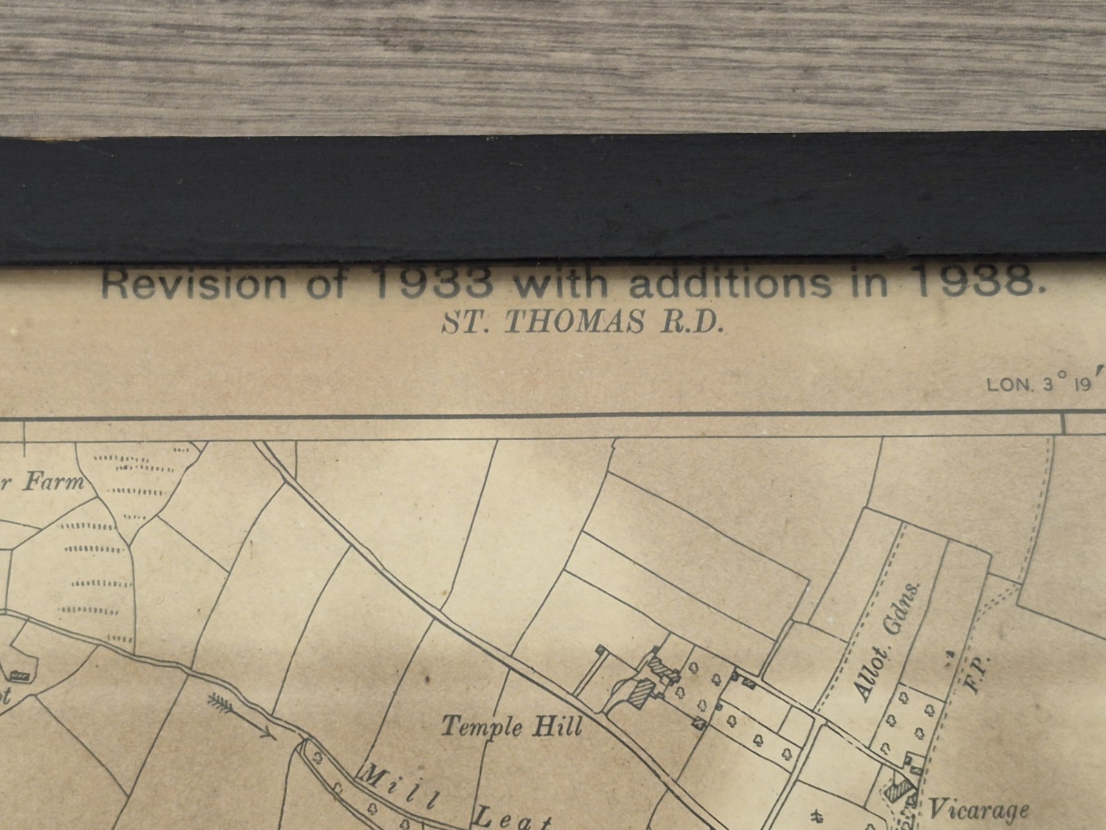 ANTIQUE VINTAGE MAP EAST BUDLEIGH DEVONSHIRE 1938 18″