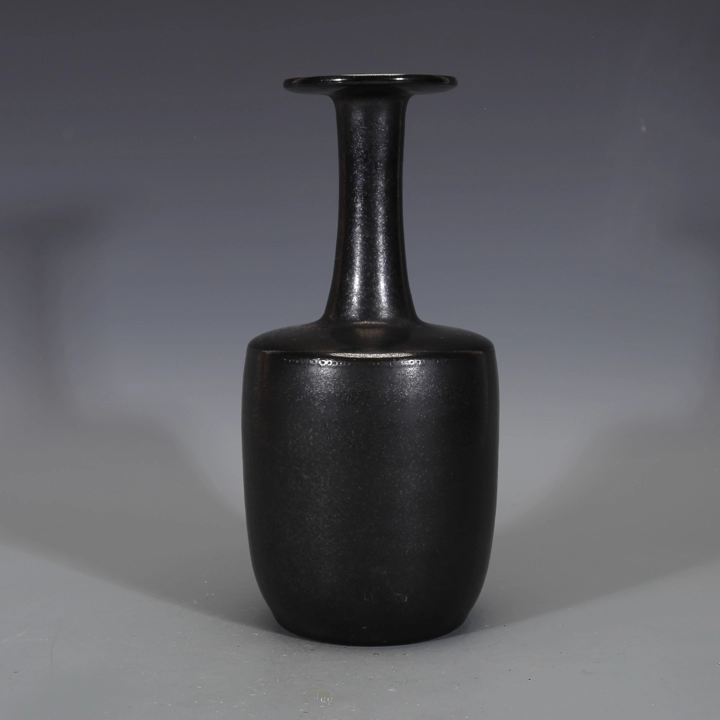 Nice Collectable Art Handmade Painting RuKiln Black Glaze Porcelain Vase