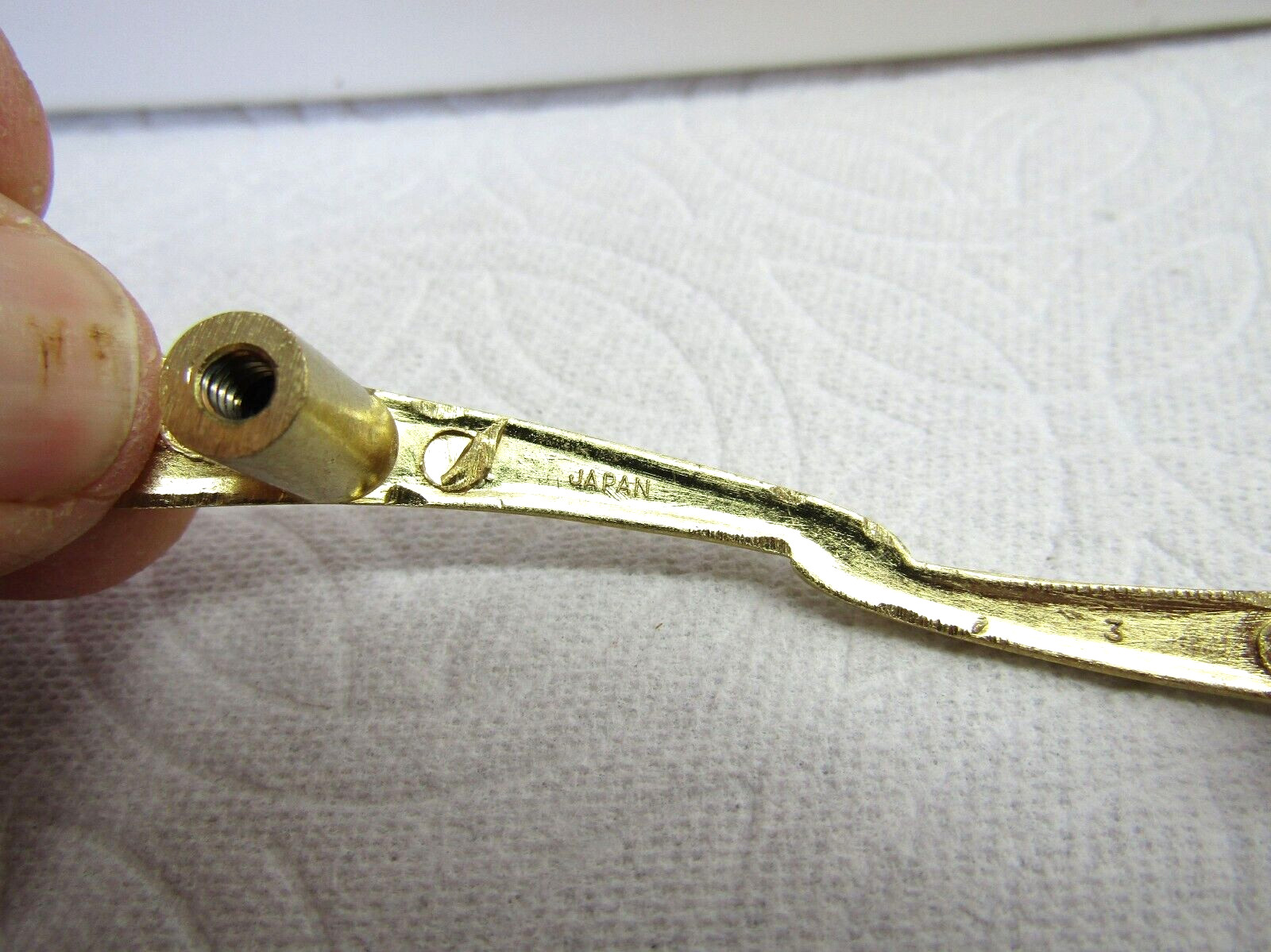 Two Vintage Nos Brass Drawer Pulls Cabinet Door & Furniture Handles