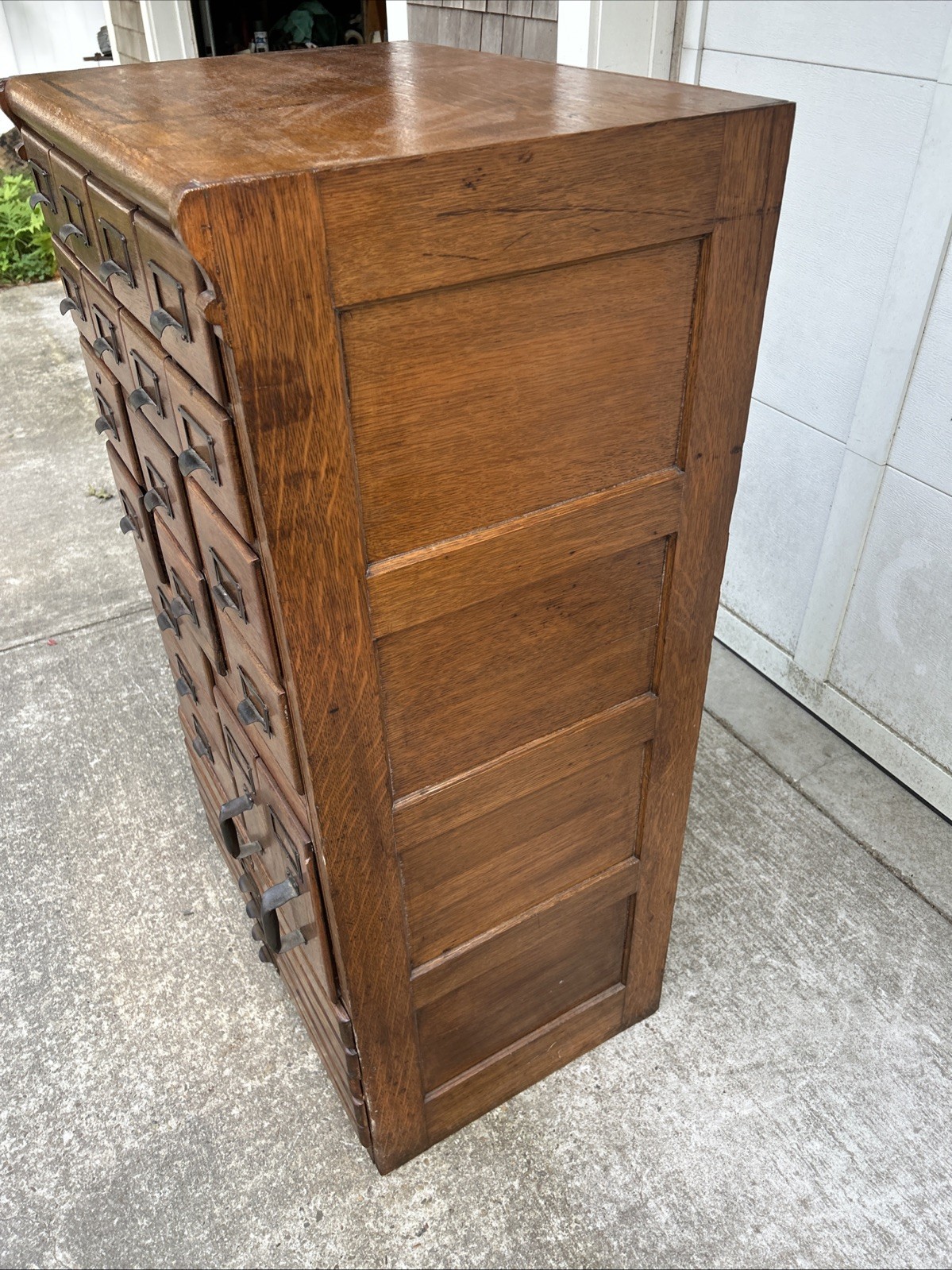 Antique Quarter Sawn Oak 24 Drawer Catalog / File / Folio Cabinet ~ Cape Cod