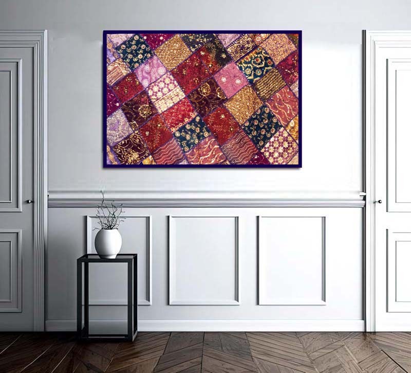 Indian Patchwork beads Tapestry Vintage Wall Hanging Vintage Wall Art Tapestry