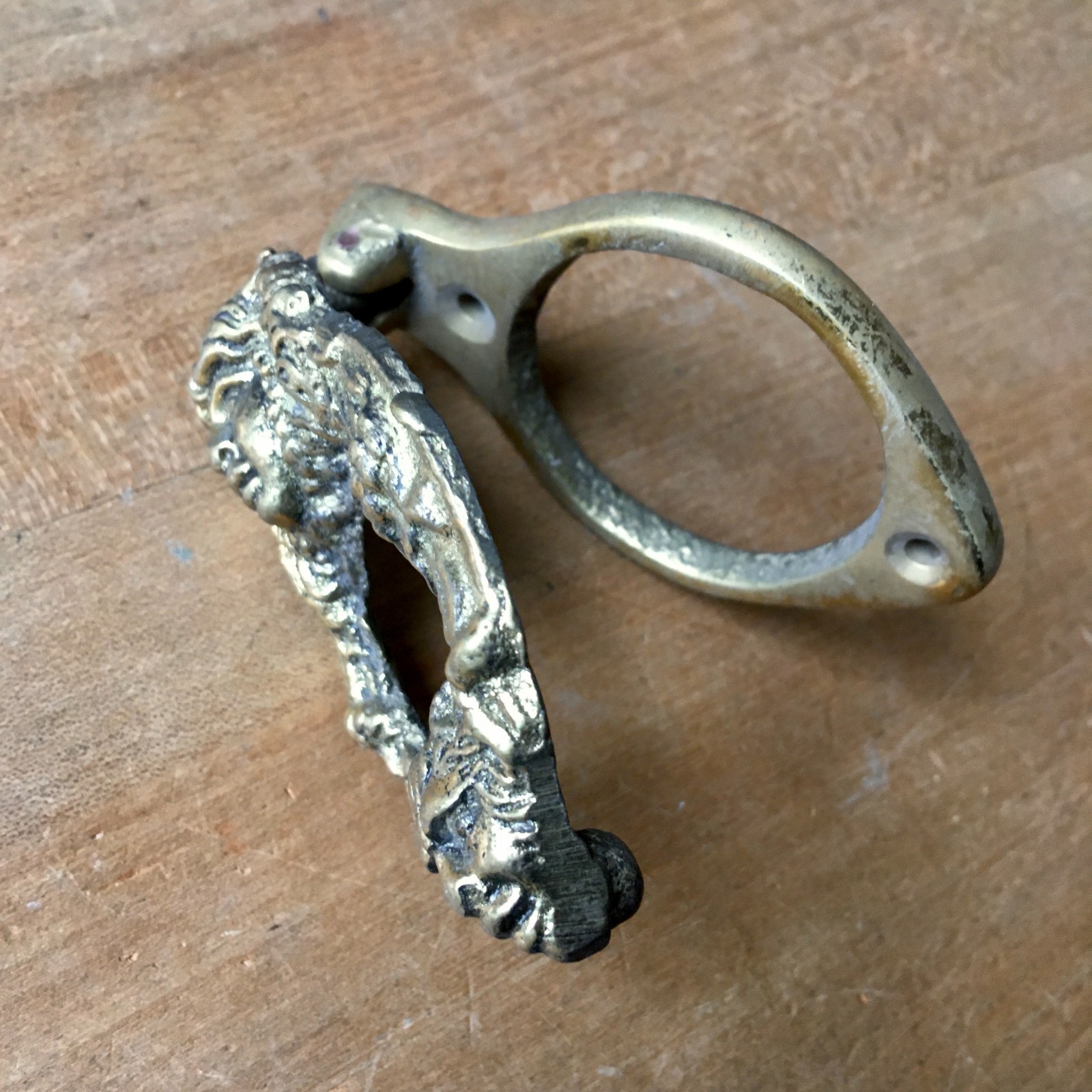 Vintage Brass Door Knocker Devil & Face Bedroom Guestroom