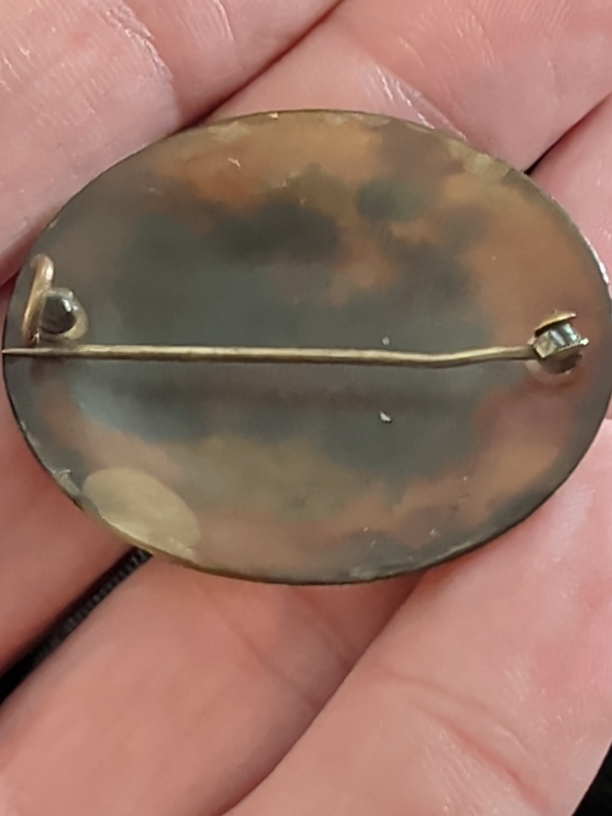 1876 Philadelphia Tortoise Shell Sterling Steamboat Centennial Expo Button
