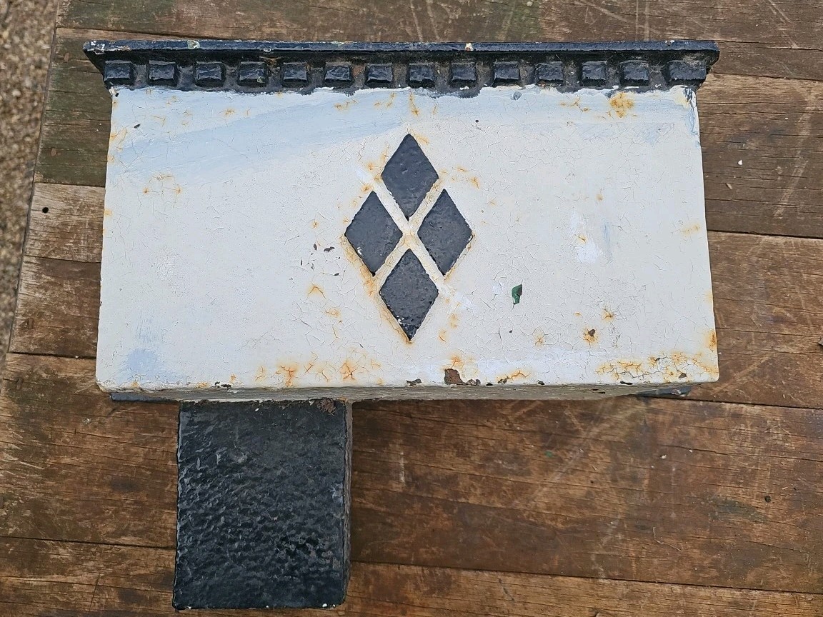 Large Vintage Cast Iron Gutter Rain Water Hopper Square Downpipe