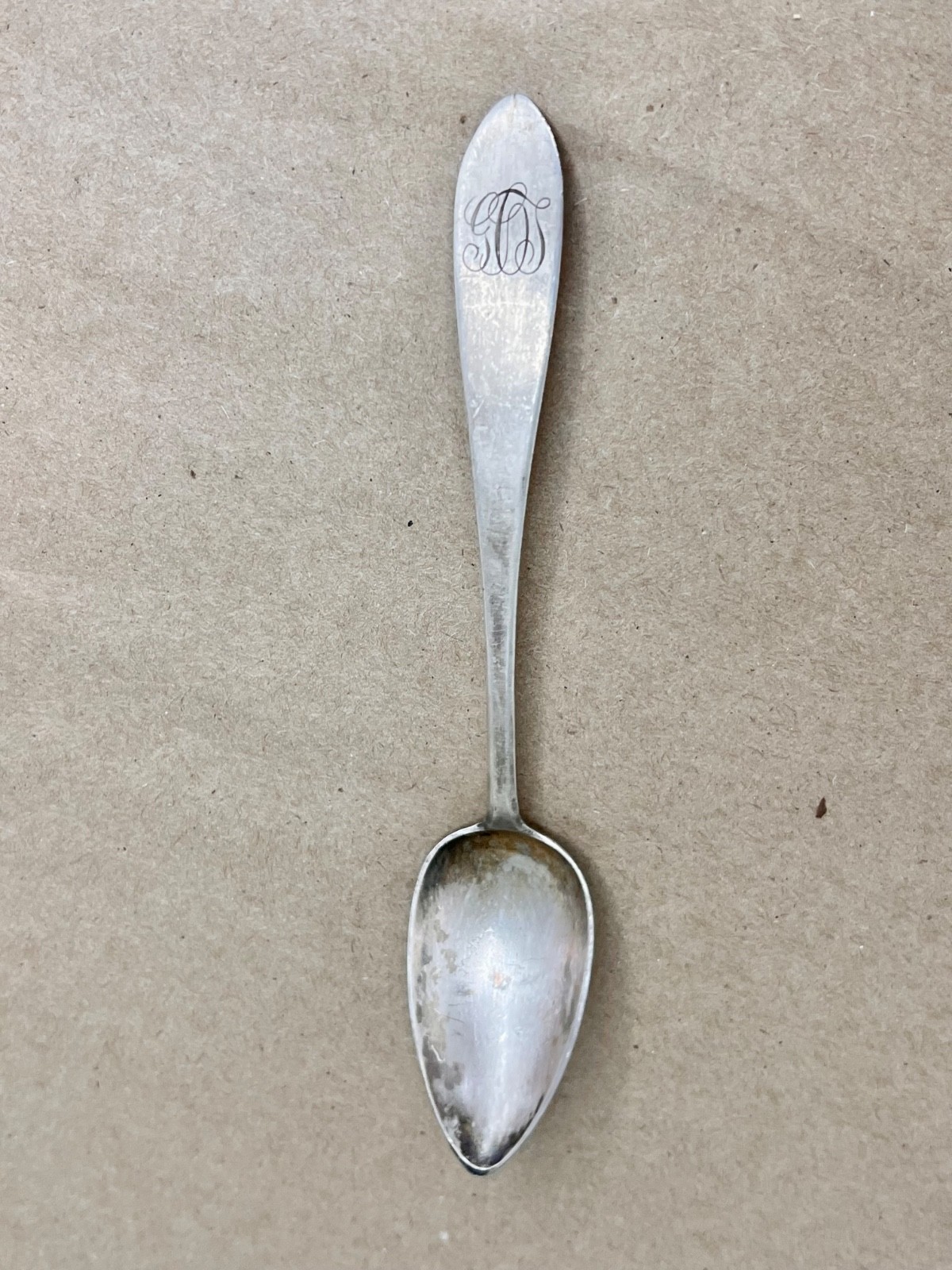 Antique German Solid Silver Spoon C.P. Deschmann 12 Lot .750 Silver 12g Monogram