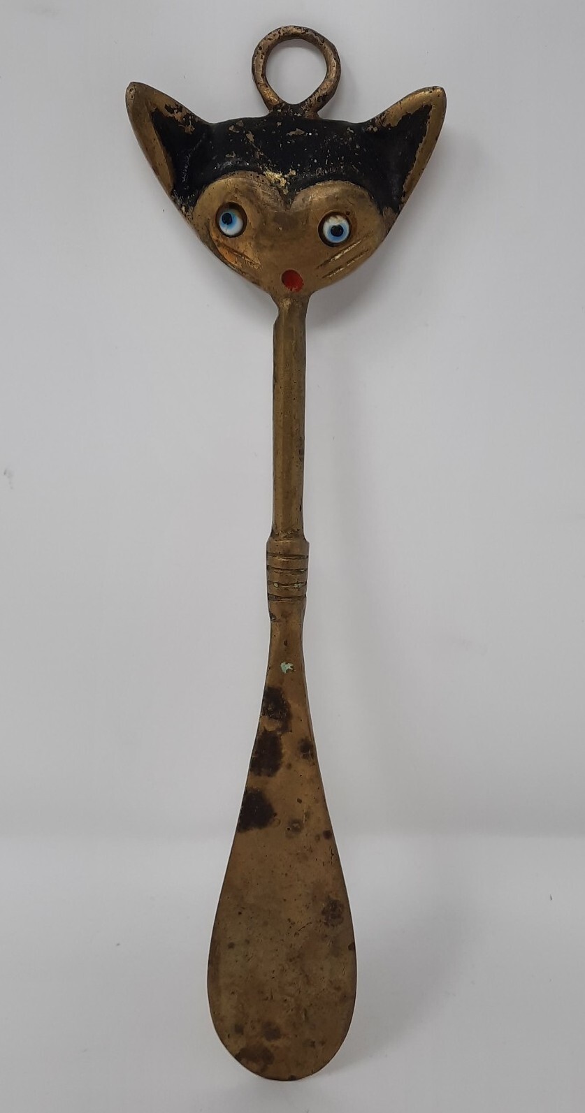 Vintage Brass Enamel Cat Shoe Horn designed by Walter Bosse FREE SHIPPING