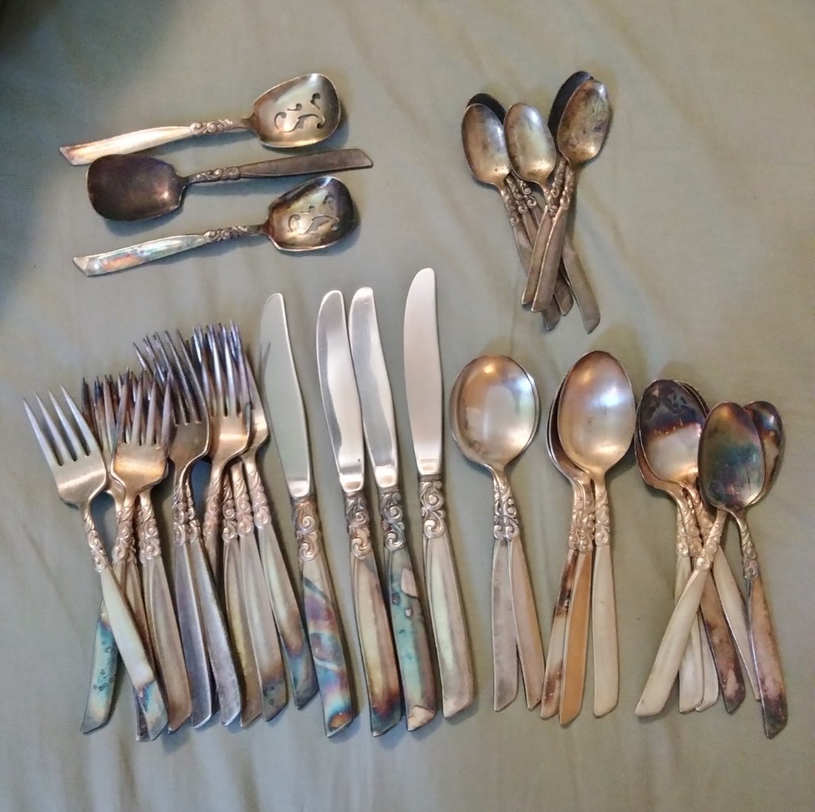 36 pieces silverplated flatware SOUTH SEAS 1955 Oneida Community MCM