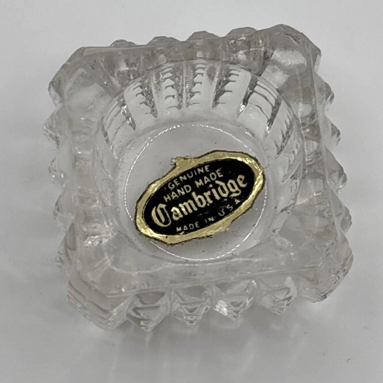 SINGLE Cambridge Salt Westmorland Crystal Dip Salt Cellar 1.5”