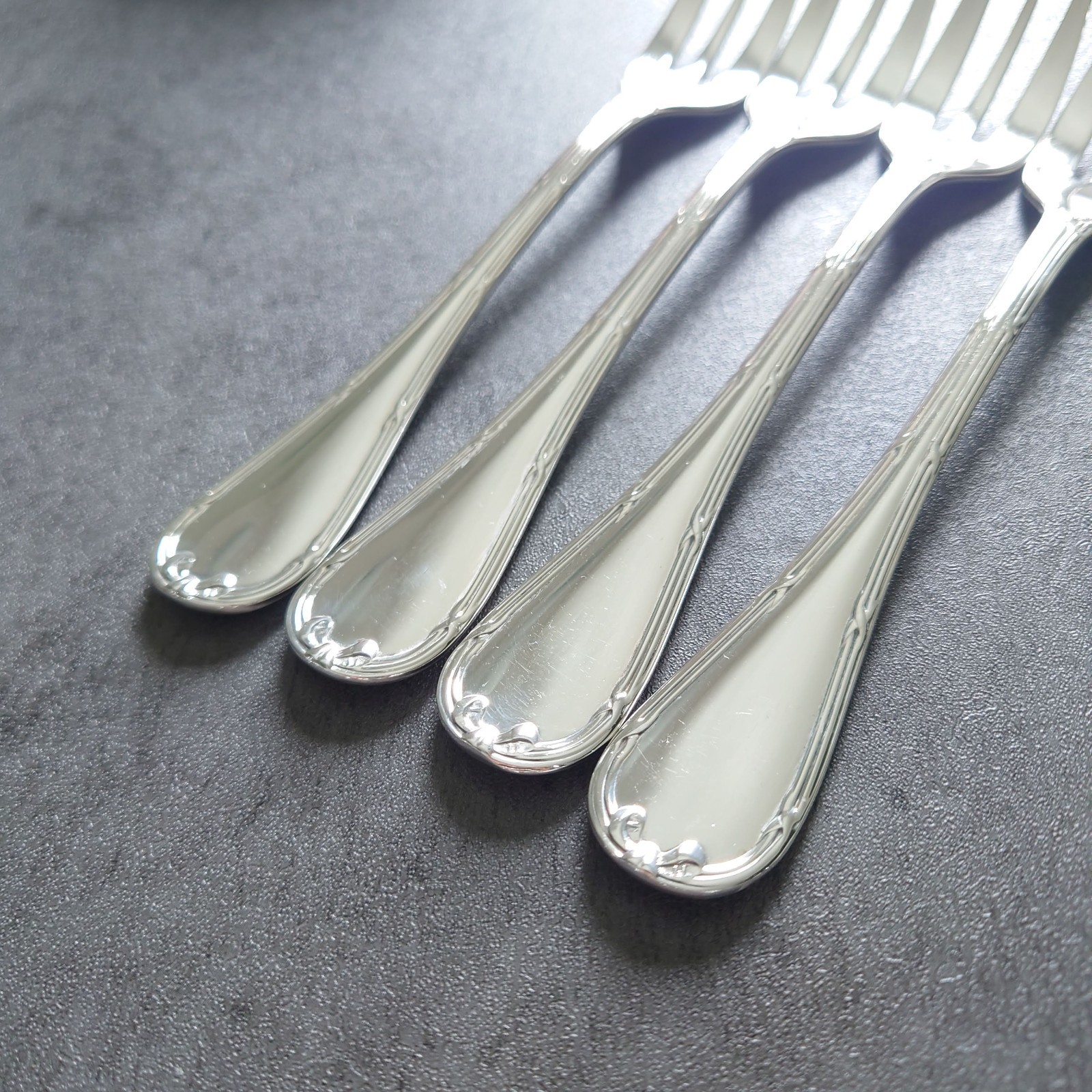 Christofle Rubans Silverplate Flatware Cake Fork 4pcs Excellent