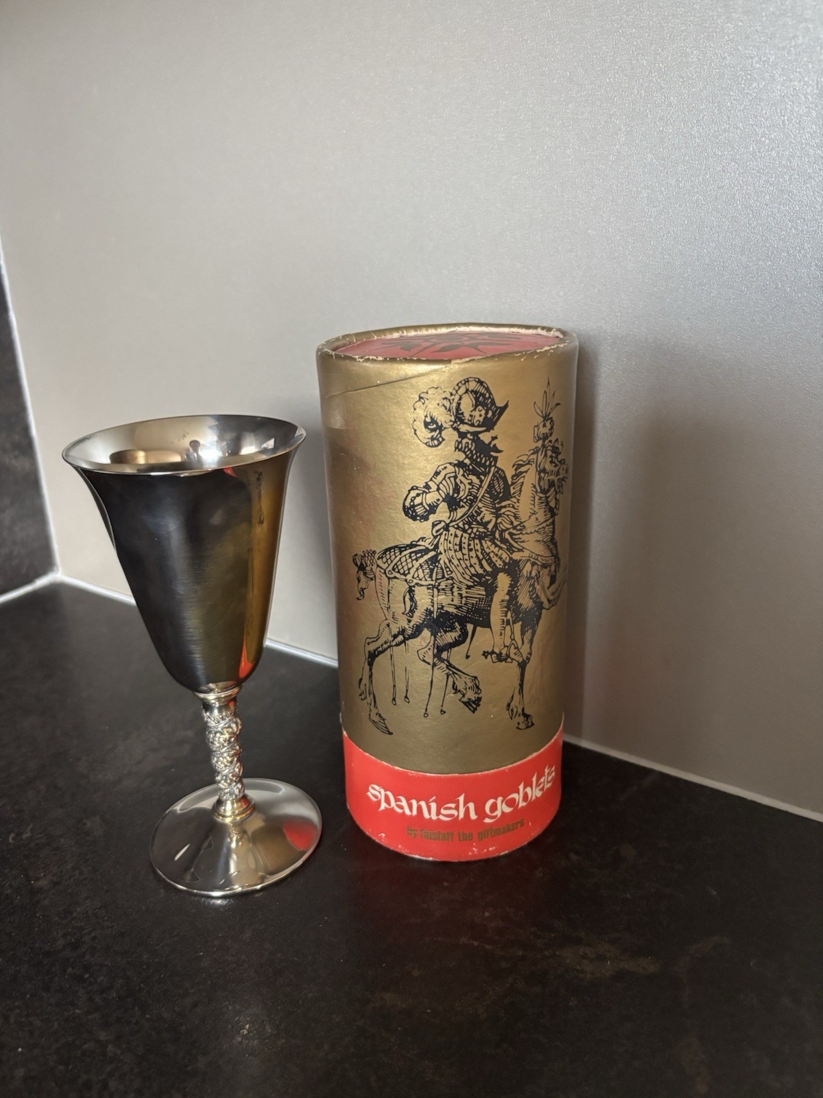 Falstaff Silver Plated Goblet The Giftmakers Made In Spain Original Box Vintage
