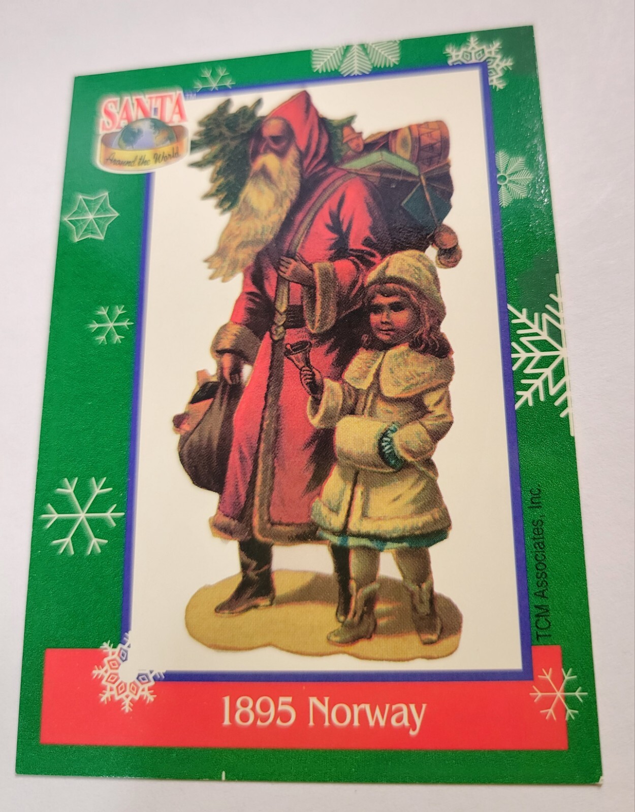 1995 TCM #12 Santa Around the World: Santa & Snowflakes 1895 Norway Christmas