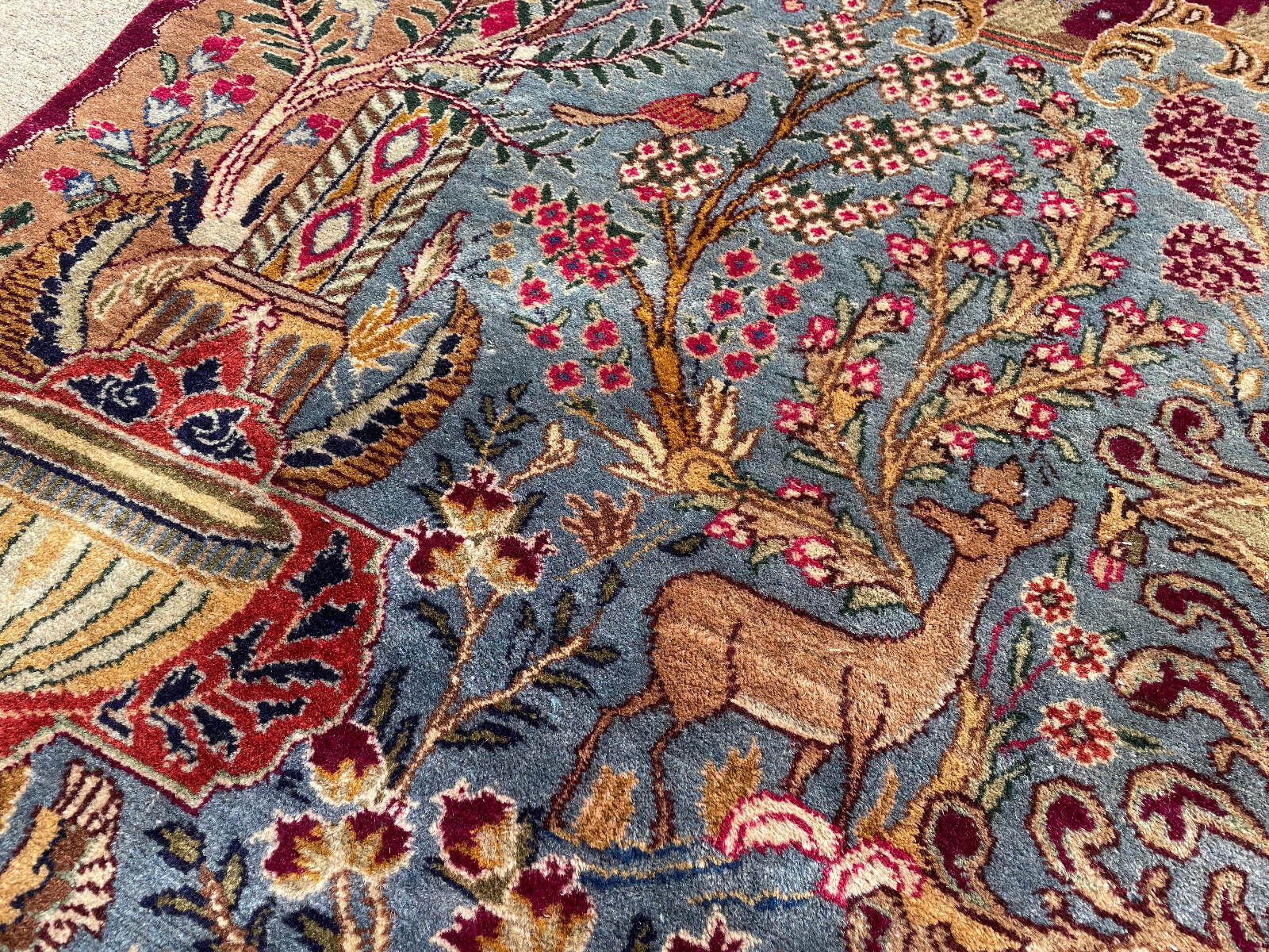 COLORFUL VINTAGE RUG 10×13 ANTIQUE handmade carpet real clean old fine 10×12 ft