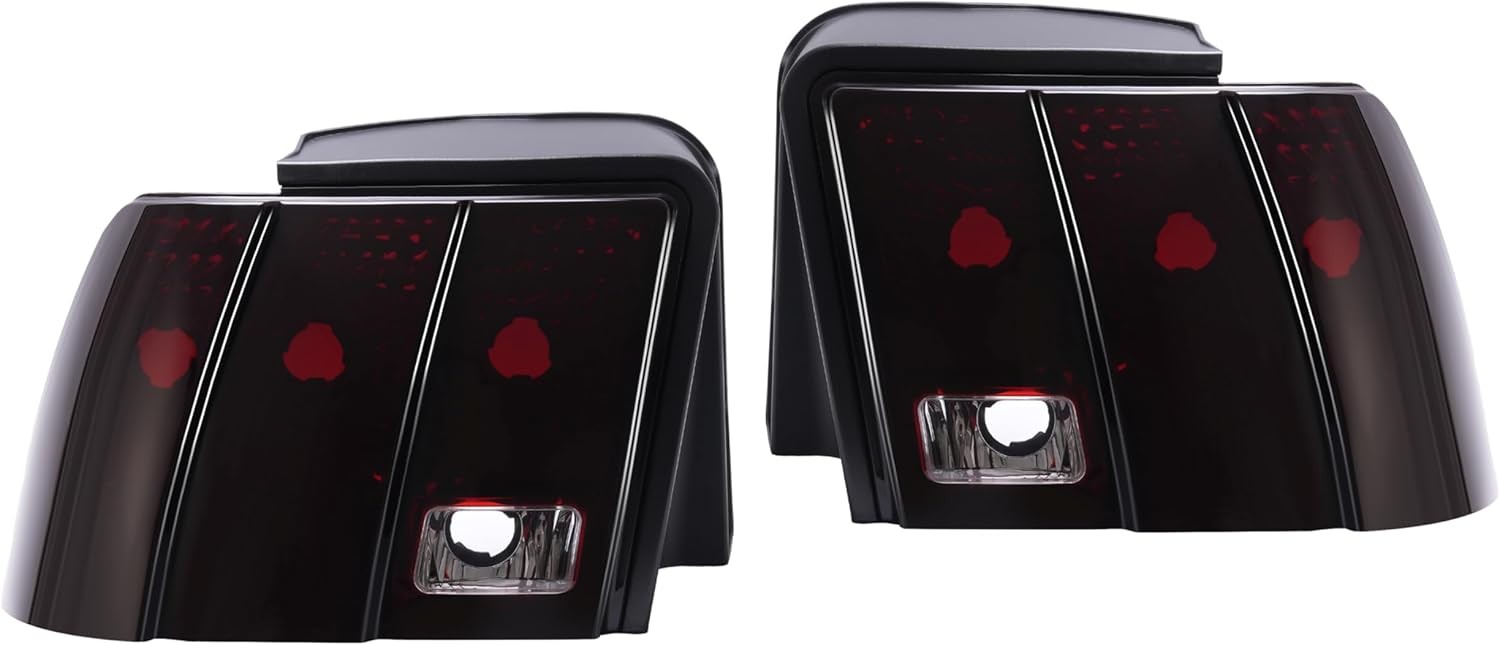 HX Pair Tail Lights Compatible with 1999-2004 Ford Mustang Replacement for