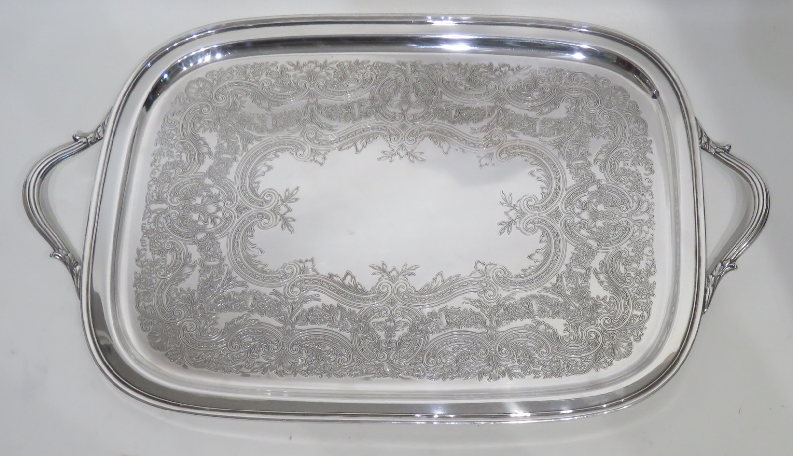 E.G. Webster EGW&S IS Co 88/9 ~ 22” x 16″ Dual Handle Serving / Butler Tray