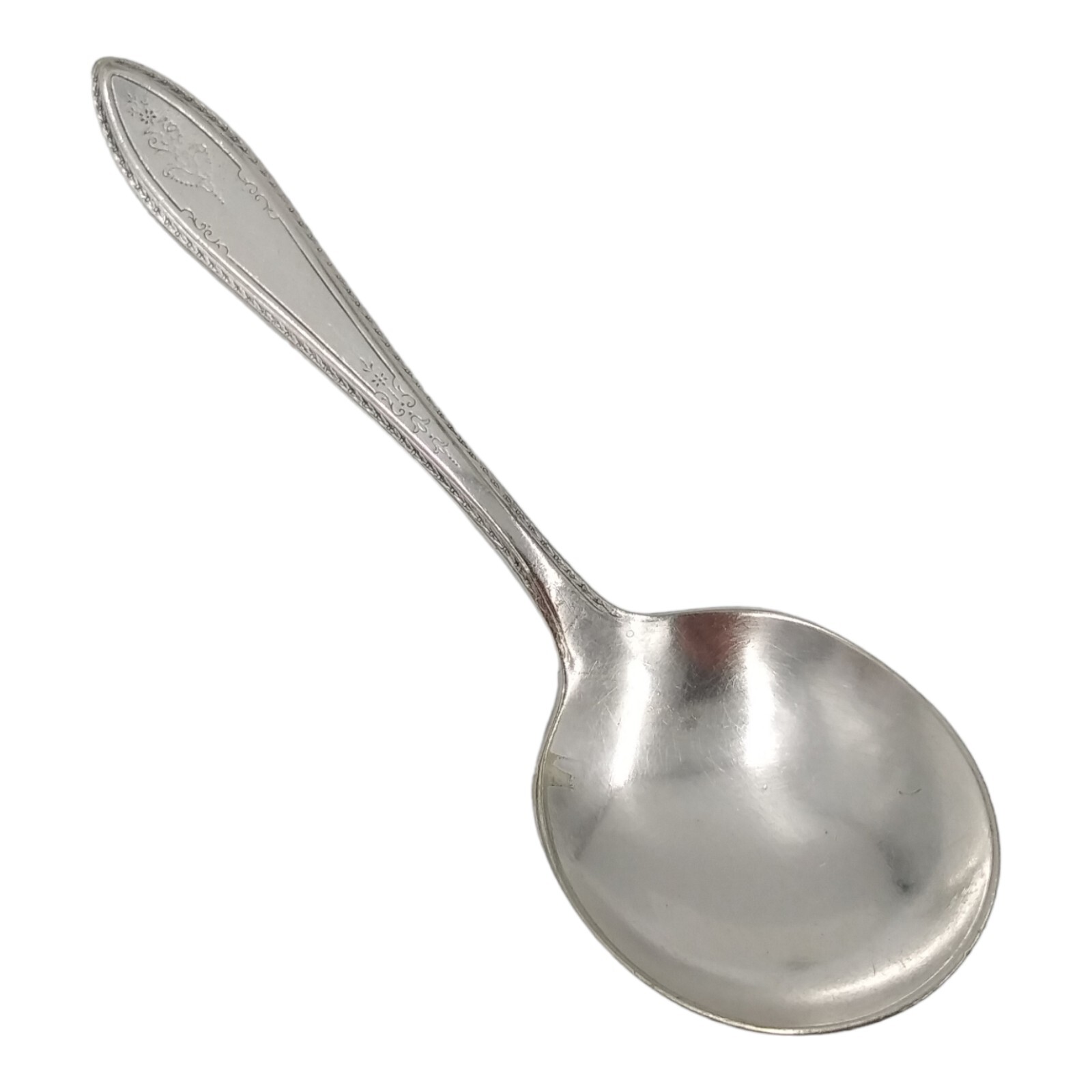 Antique 1926 Rogers IS ARGOSY Straight Handle Baby Spoon 4 1/8″ Silverplate