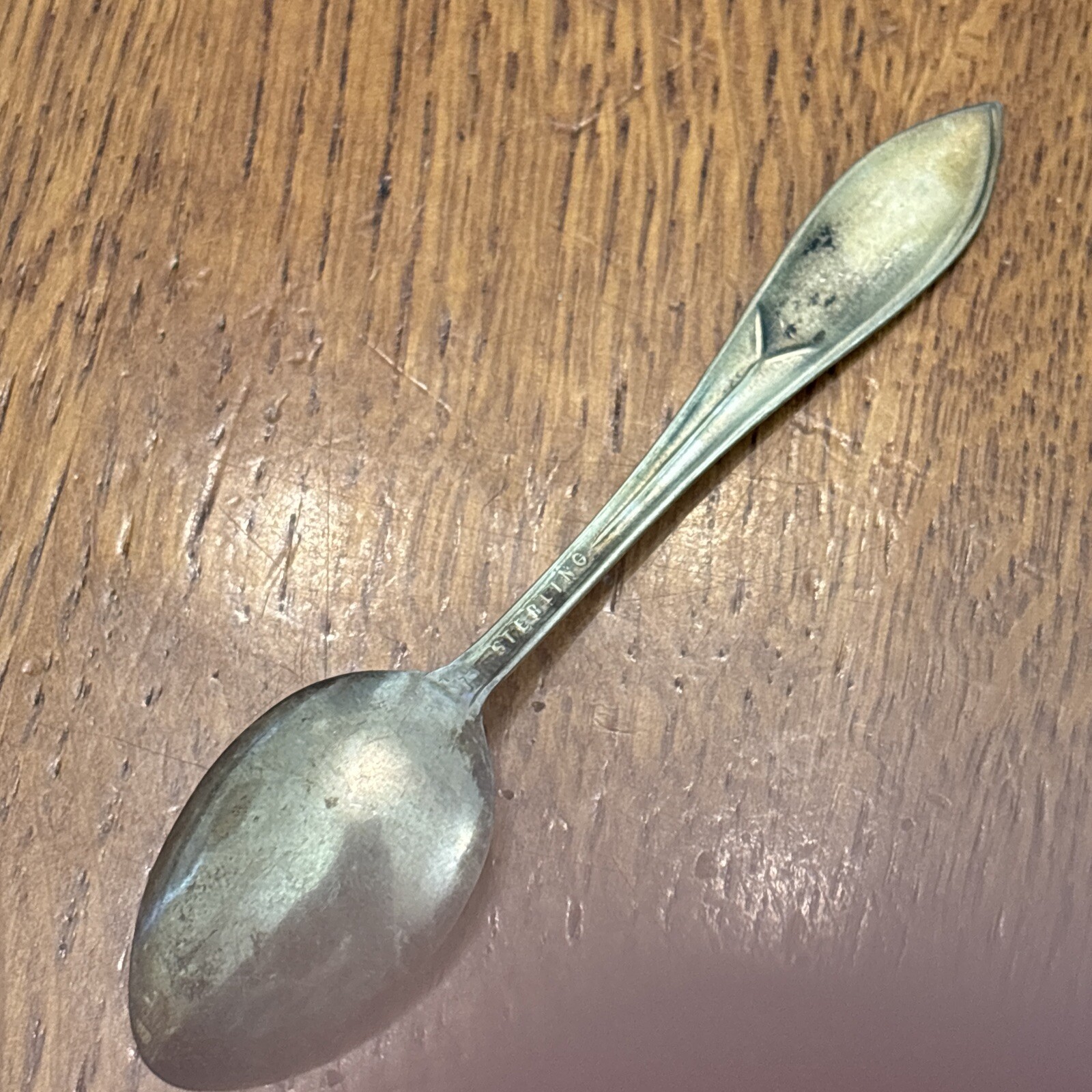 Antique H H Tammen Native American Face Souvenir Spoon Sterling Colorado Springs