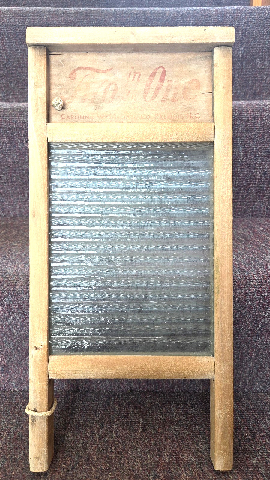 Vintage Carolina Washboard Co. Two In One Jr Washboard Raleigh NC 18″