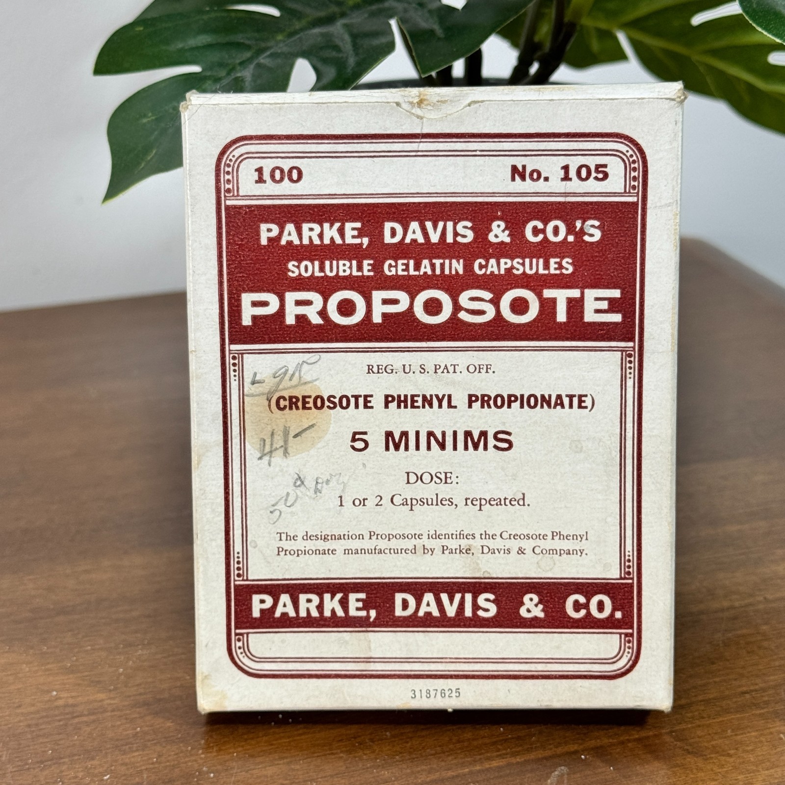 Antique Parke Davis Proposote Box Early 1900s Apothecary Collection