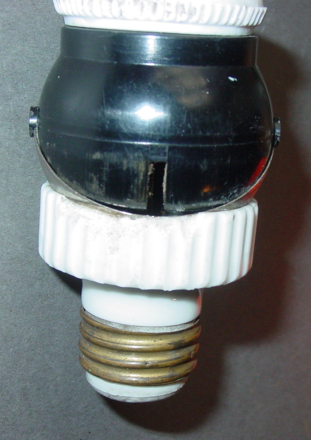 Vintage Angled Eyeball Swivel Unit Light Fixture Socket Adapter Bryant USA