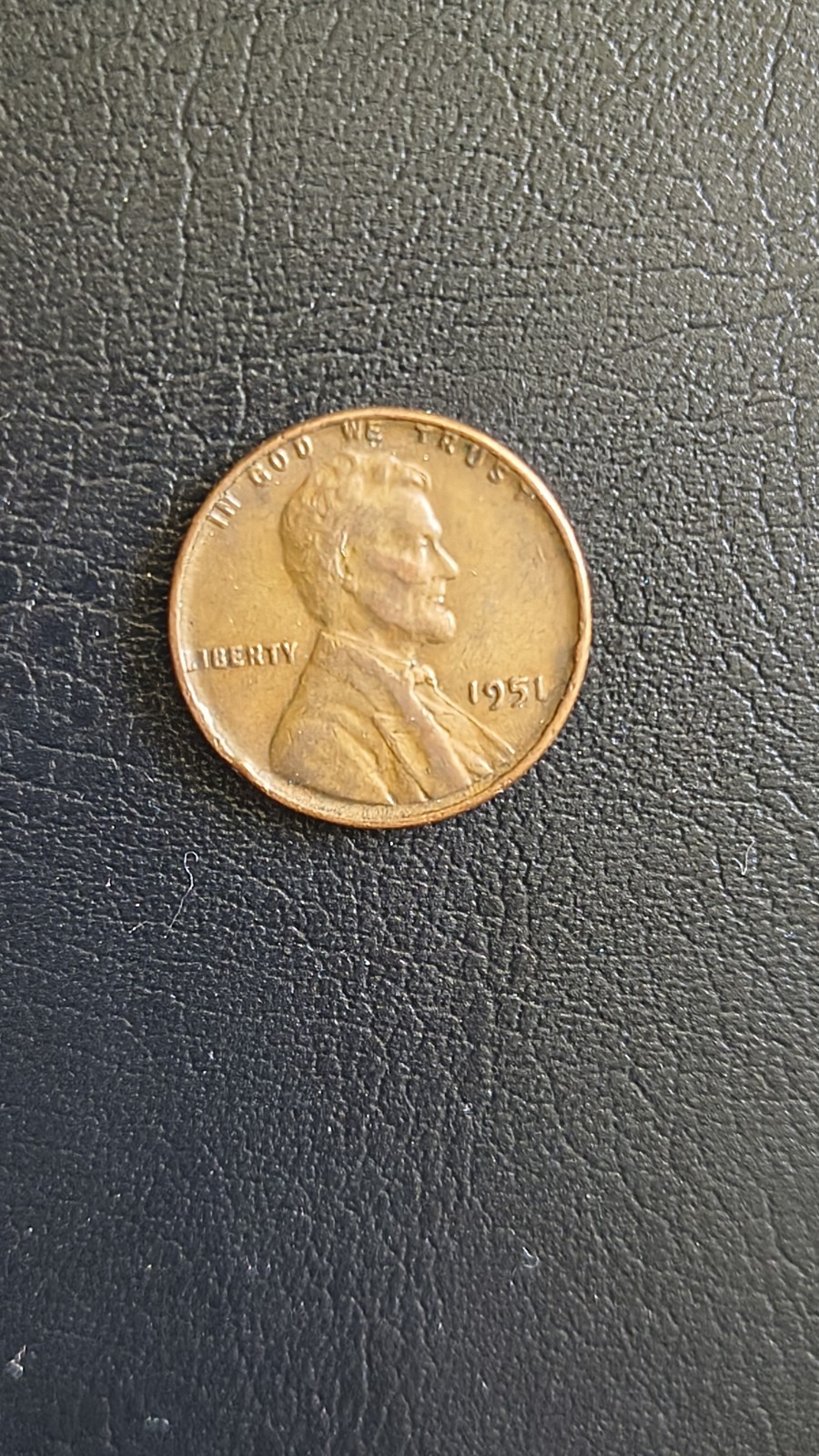 1951 Wheat Penny No Mint Mark L On Rim Error
