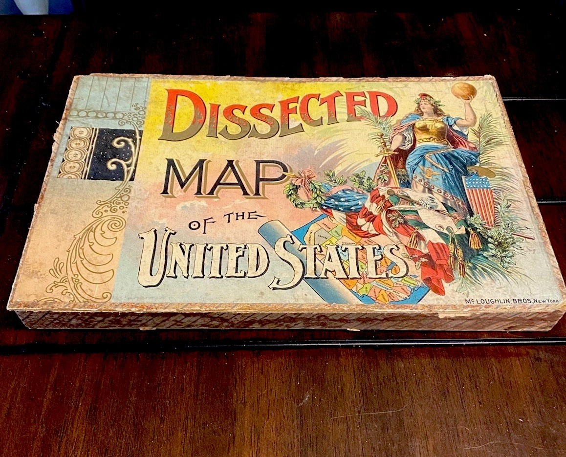 Antique ca.1900 McLoughlin Bros. Dissected Map Of The United States