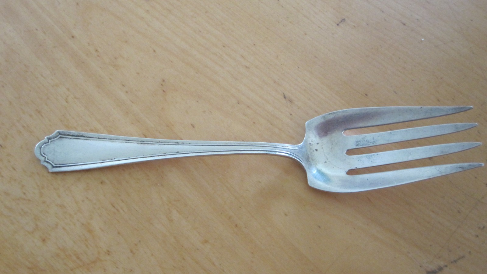 WATSON STERLING SILVER JOHN ALDEN MEAT/SALAD FORK 8″ NO MONOGRAM