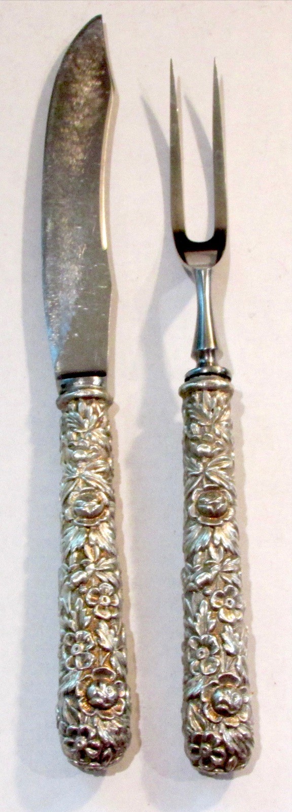 Vintage S. Kirk & Sons Repousse Sterling Small Carving Set Blade
