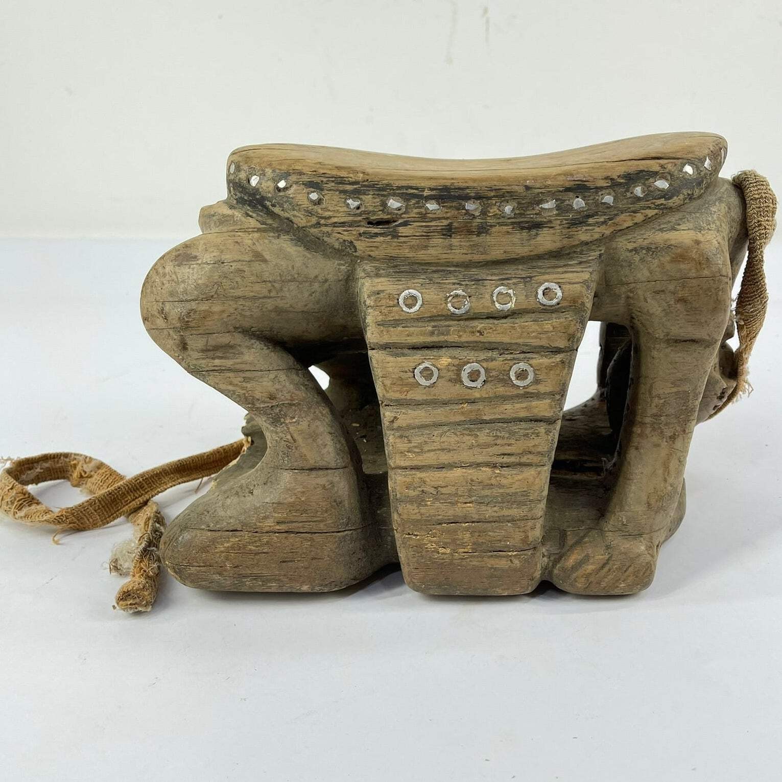 Tabwa Figural Stool with Strap Congo