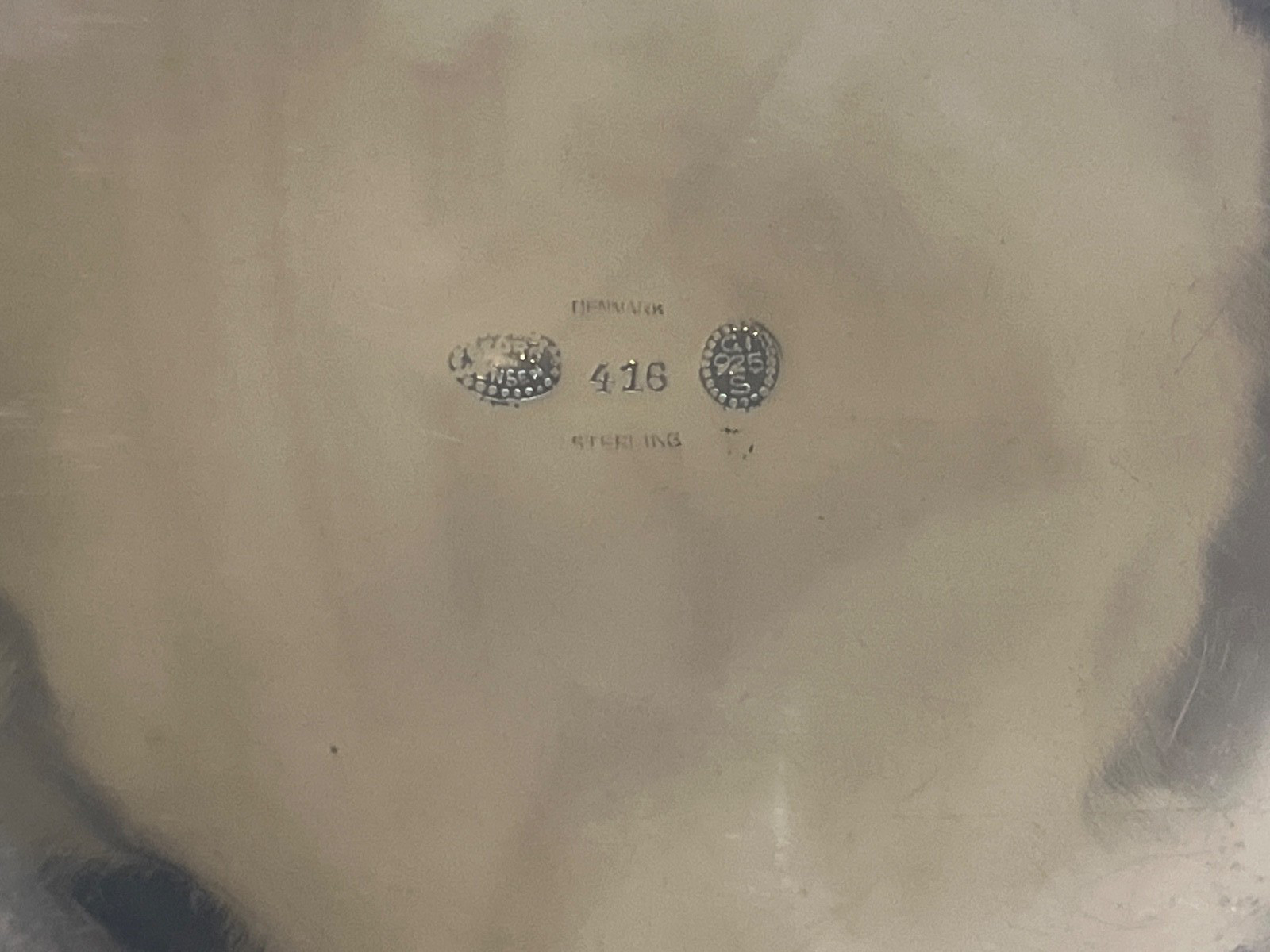 Georg Jensen Sterling Silver Dish 416 6 3/8 dia 2 1/2 in tall 1915-30 Hallmarks