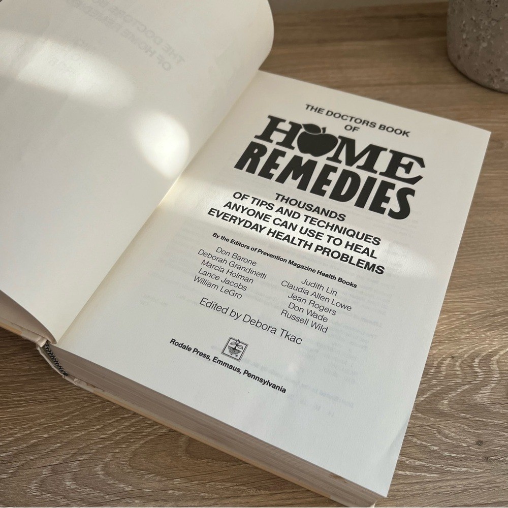 Vintage 1990 The Doctors Book of Home Remedies Hardcover by Prevention