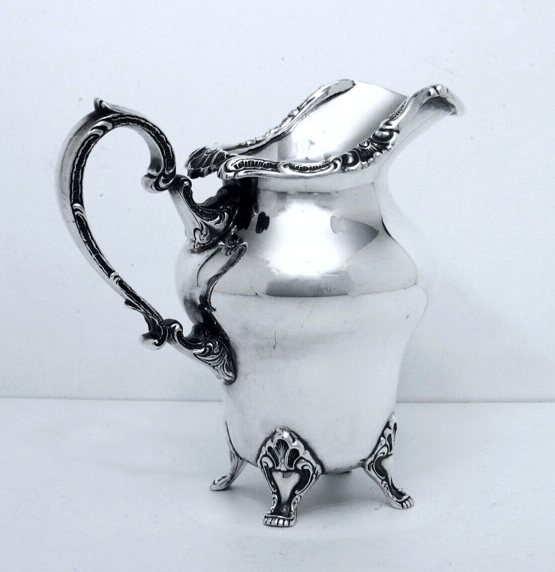 1950 GORHAM ANCHOR STRASBOURG COURT MIDCENTURY ROCOCO SHELL COFFEE TEA SET 5PC